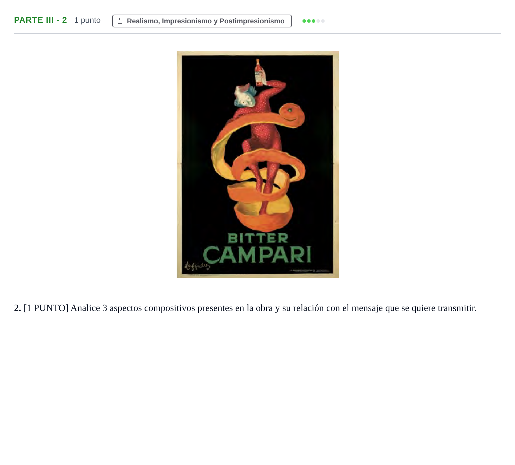 Enunciado: Ejercicio Parte III - 2 · Fundamentos Artísticos PAU Cantabria Extraordinaria (Fundamentos del Arte II) 2024