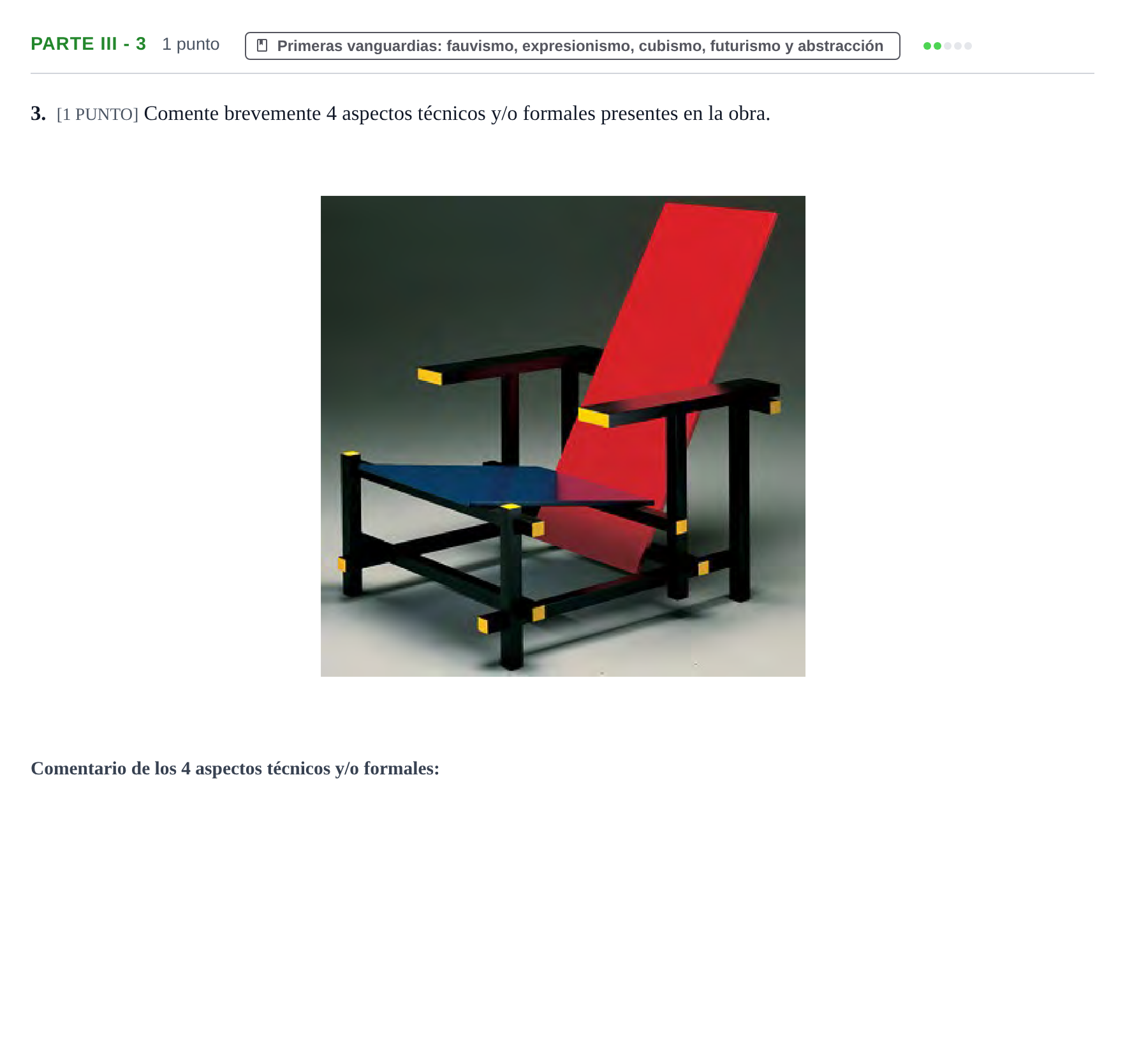 Enunciado: Ejercicio Parte III - 3 · Fundamentos Artísticos PAU Cantabria Extraordinaria (Fundamentos del Arte II) 2024