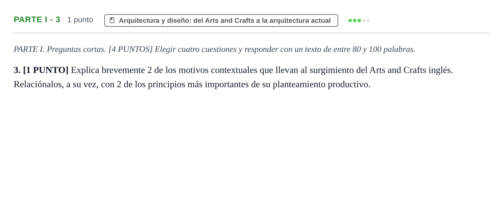 Enunciado: Ejercicio Parte I - 3 · Fundamentos Artísticos PAU Cantabria Ordinaria (Fundamentos del Arte II) 2024