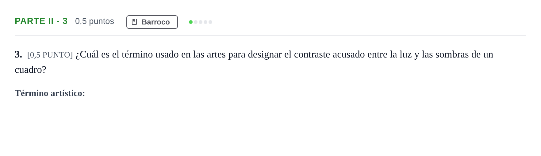 Enunciado: Ejercicio Parte II - 3 · Fundamentos Artísticos PAU Cantabria Ordinaria (Fundamentos del Arte II) 2024