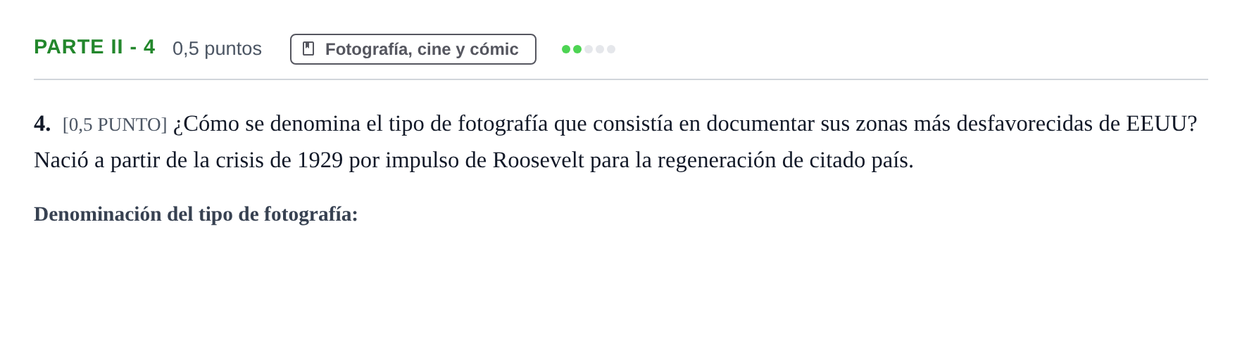 Enunciado: Ejercicio Parte II - 4 · Fundamentos Artísticos PAU Cantabria Ordinaria (Fundamentos del Arte II) 2024