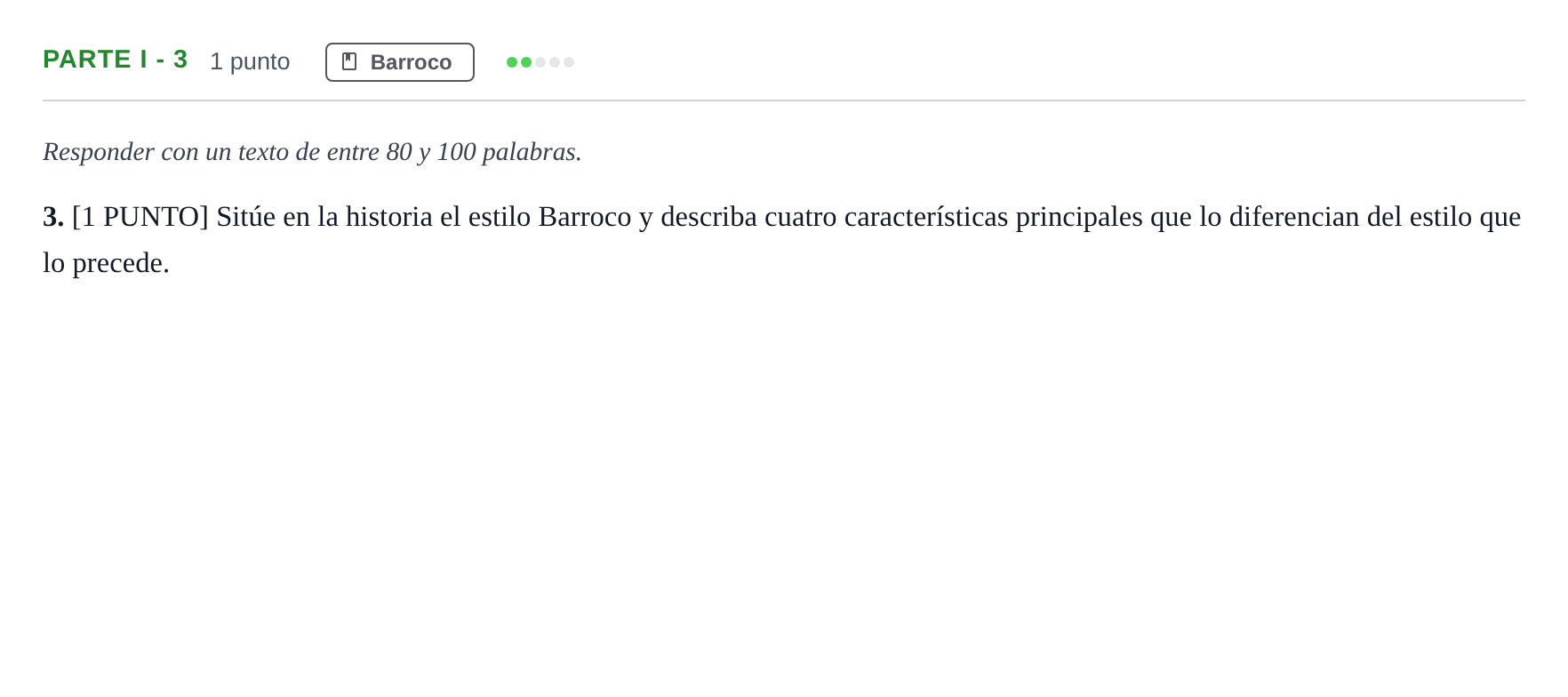 Enunciado: Ejercicio Parte I - 3 · Fundamentos Artísticos PAU Cantabria Extraordinaria 2024