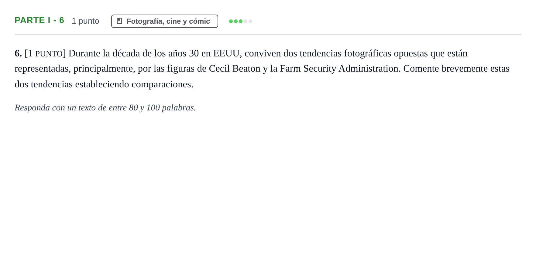Enunciado: Ejercicio Parte I - 6 · Fundamentos Artísticos PAU Cantabria Extraordinaria 2024