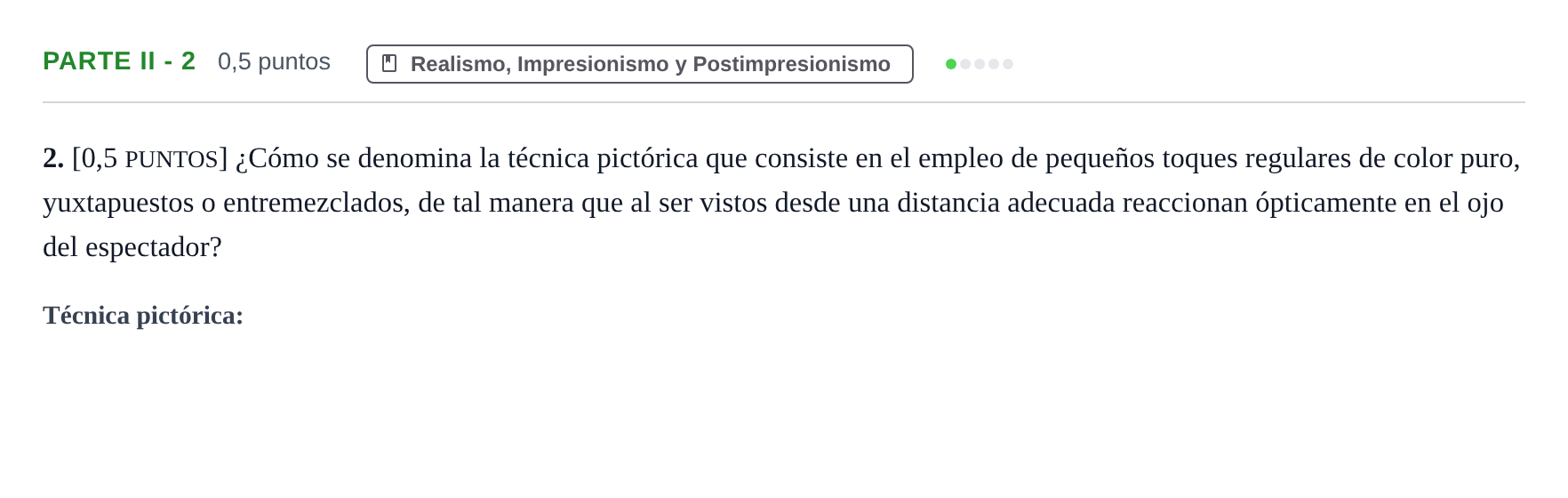 Enunciado: Ejercicio Parte II - 2 · Fundamentos Artísticos PAU Cantabria Extraordinaria 2024