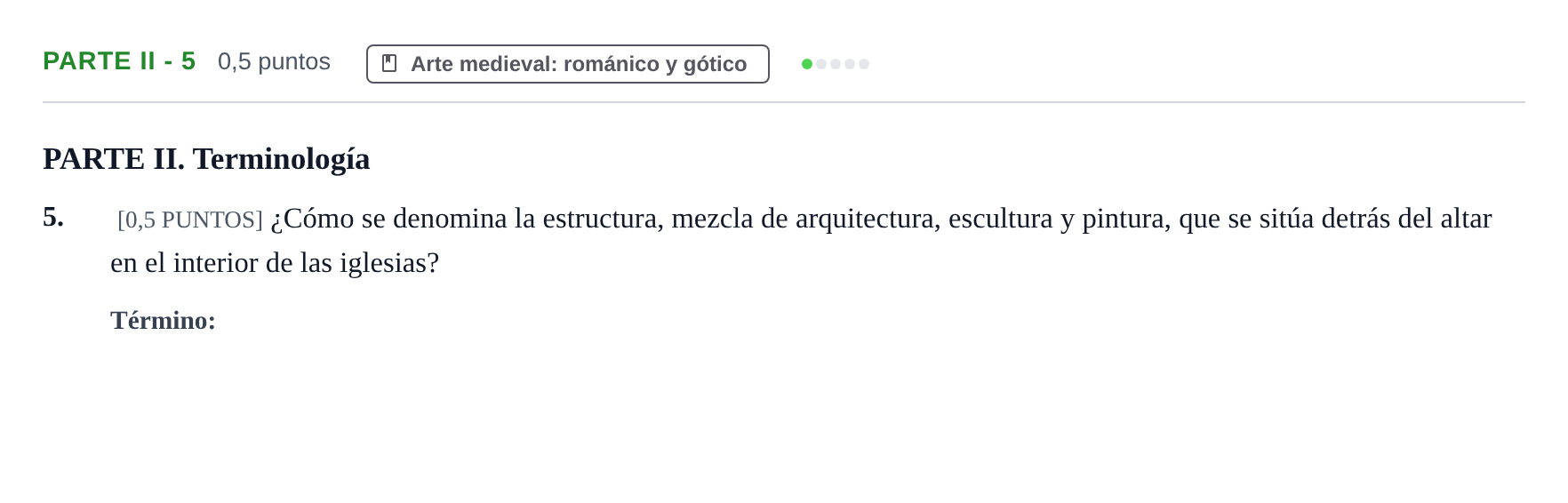 Enunciado: Ejercicio Parte II - 5 · Fundamentos Artísticos PAU Cantabria Extraordinaria 2024