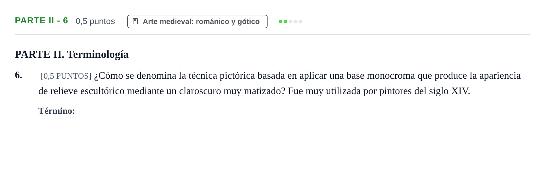 Enunciado: Ejercicio Parte II - 6 · Fundamentos Artísticos PAU Cantabria Extraordinaria 2024