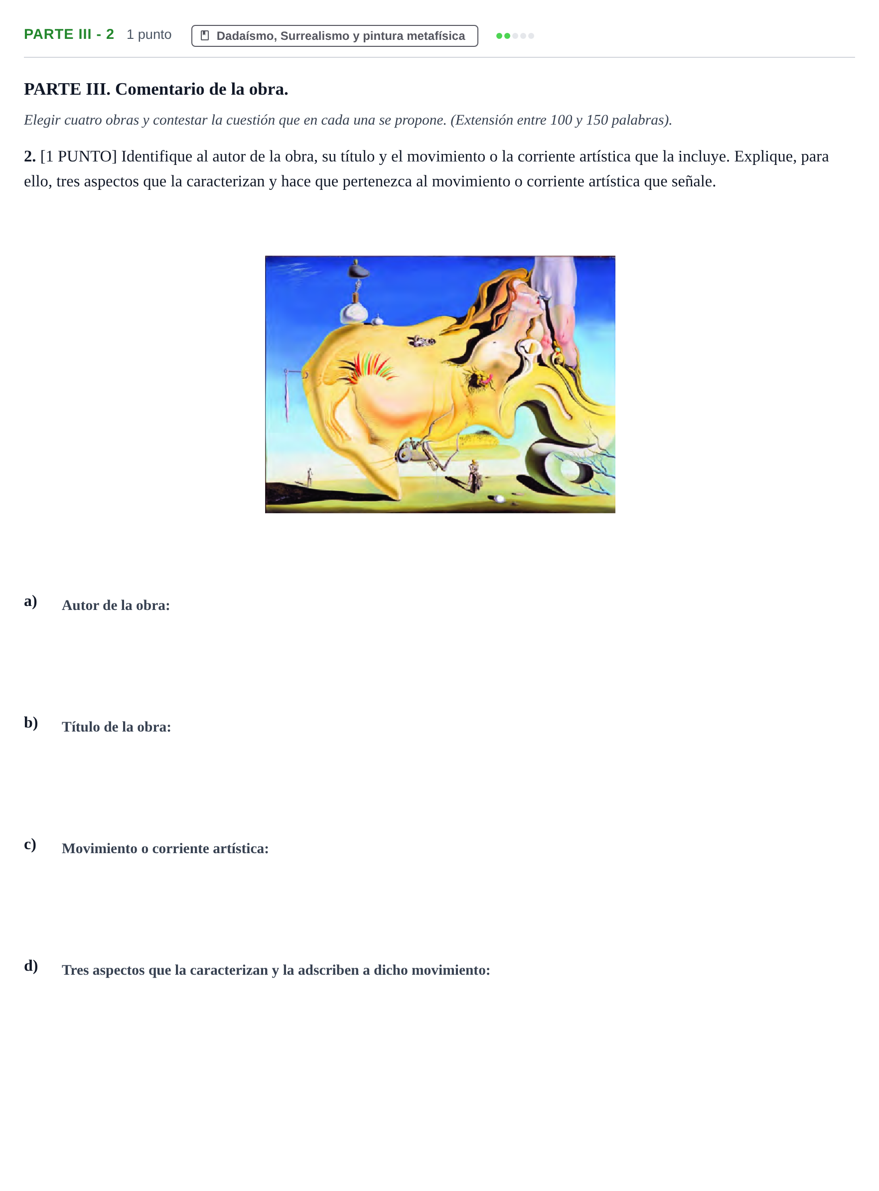 Enunciado: Ejercicio Parte III - 2 · Fundamentos Artísticos PAU Cantabria Extraordinaria 2024