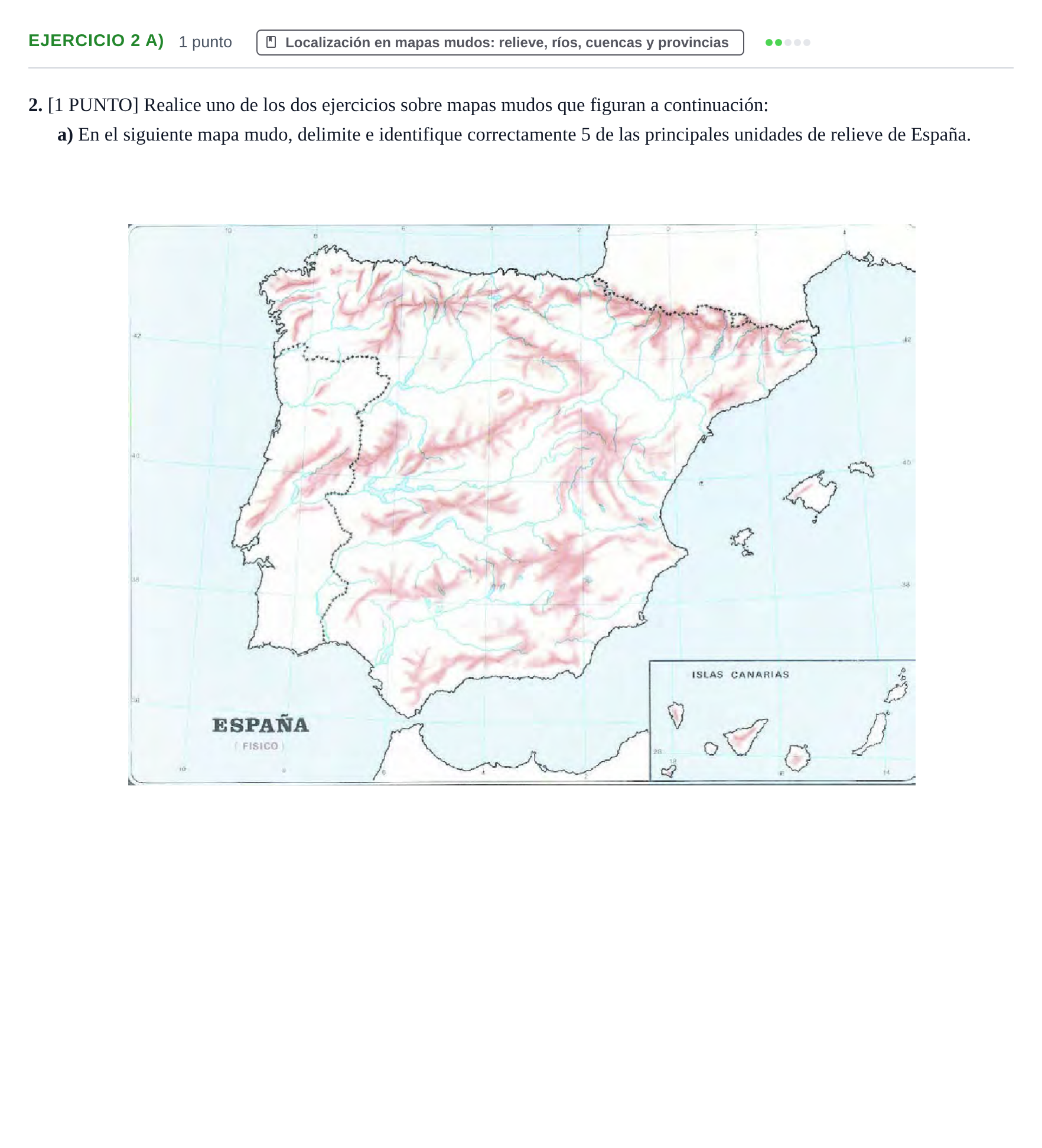 Enunciado: Ejercicio 2 a) · Geografía PAU Cantabria Extraordinaria 2024