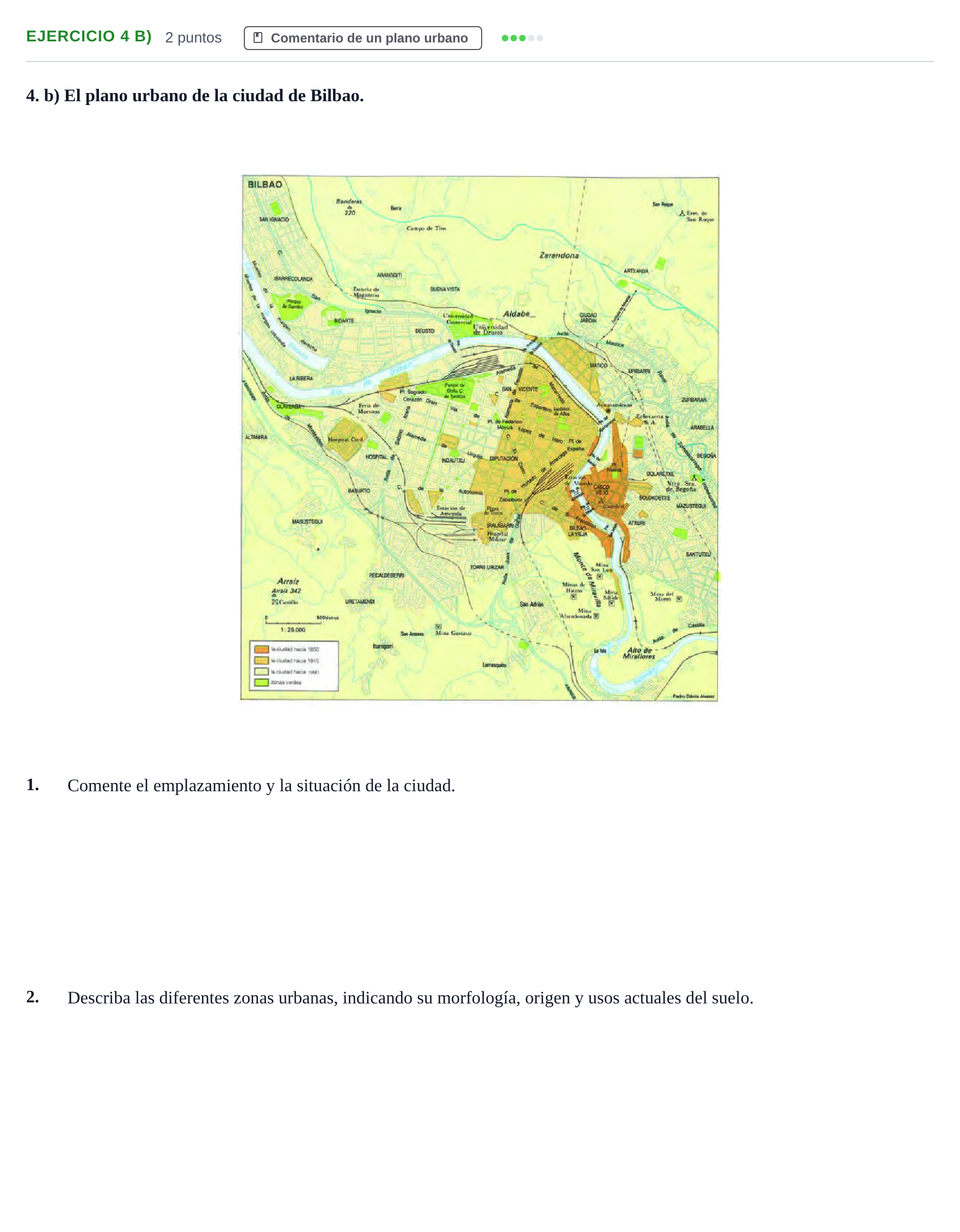 Enunciado: Ejercicio 4 b) · Geografía PAU Cantabria Extraordinaria 2024