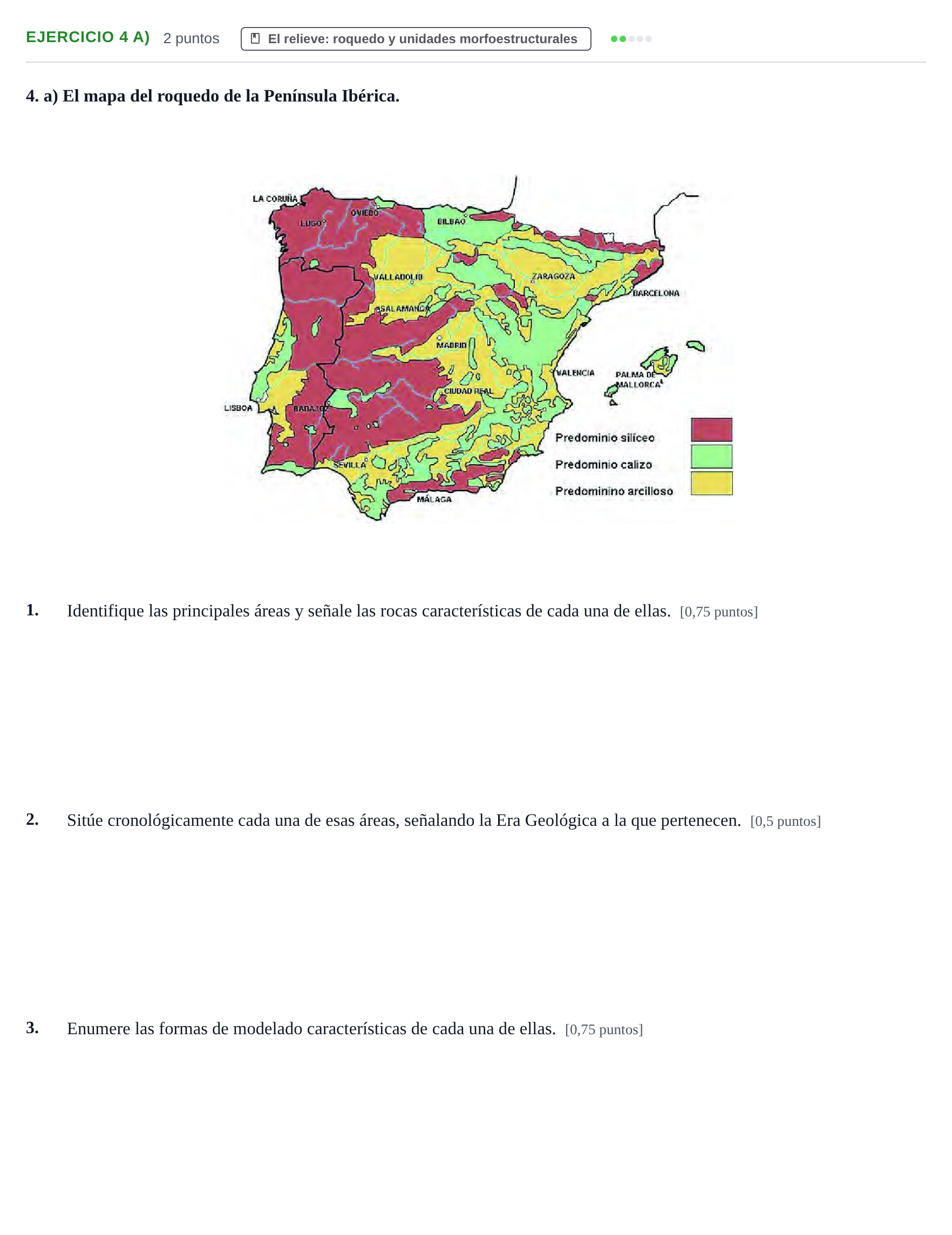 Enunciado: Ejercicio 4 a) · Geografía PAU Cantabria Ordinaria 2024