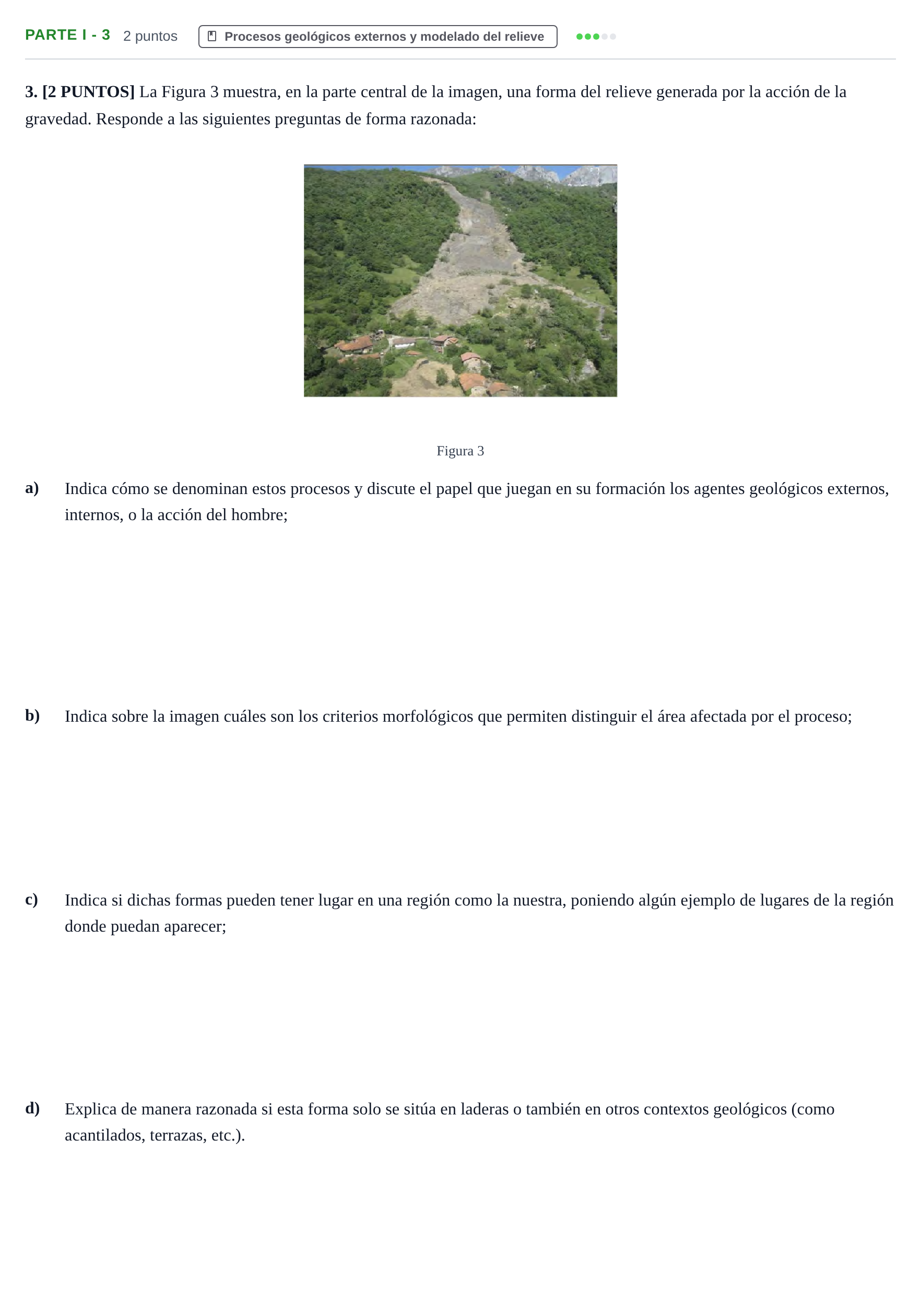 Enunciado: Ejercicio Parte I - 3 · Geología y Ciencias Ambientales PAU Cantabria Extraordinaria 2024