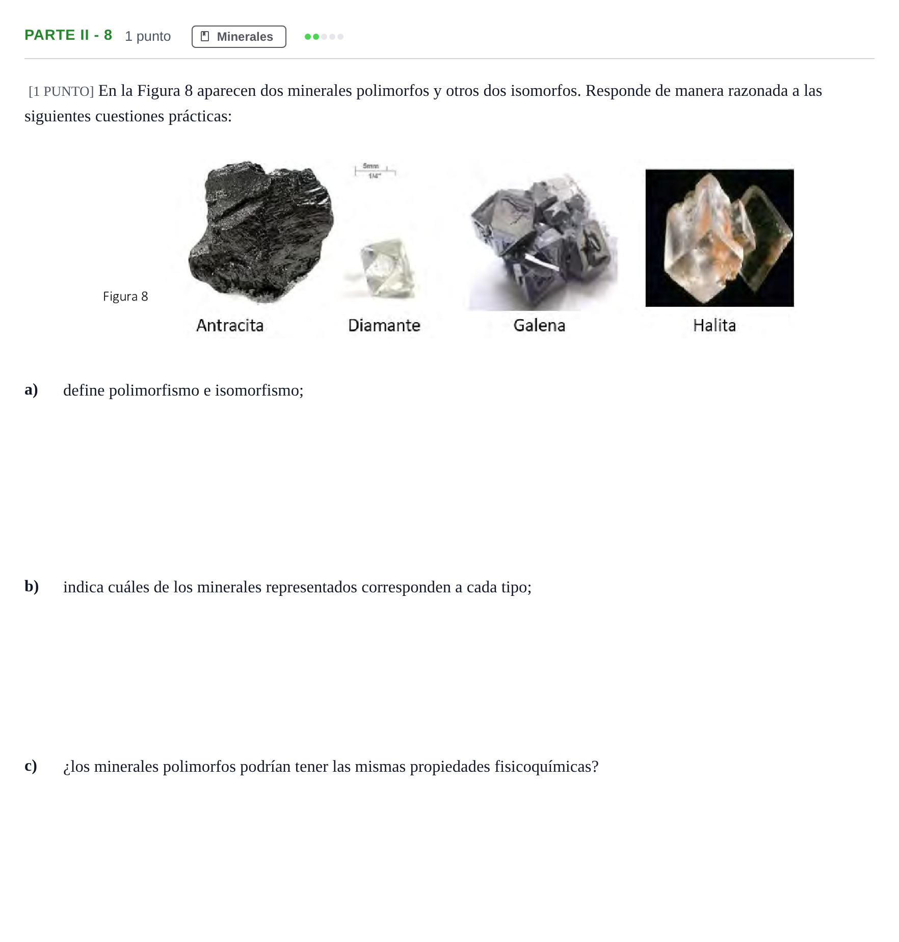 Enunciado: Ejercicio Parte II - 8 · Geología y Ciencias Ambientales PAU Cantabria Extraordinaria 2024