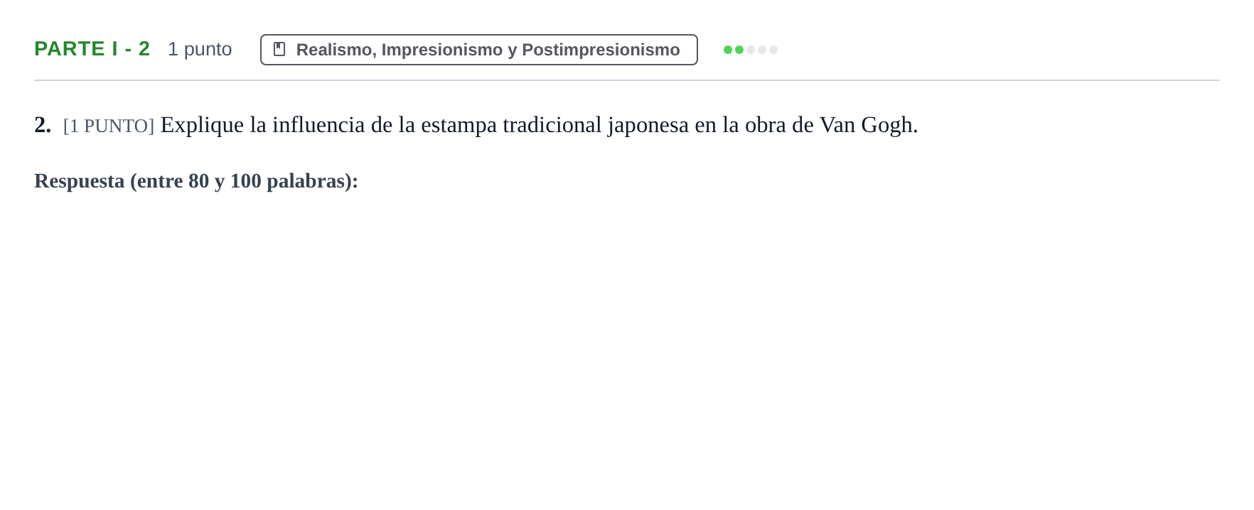 Enunciado: Ejercicio Parte I - 2 · Fundamentos Artísticos PAU Cantabria Ordinaria 2024