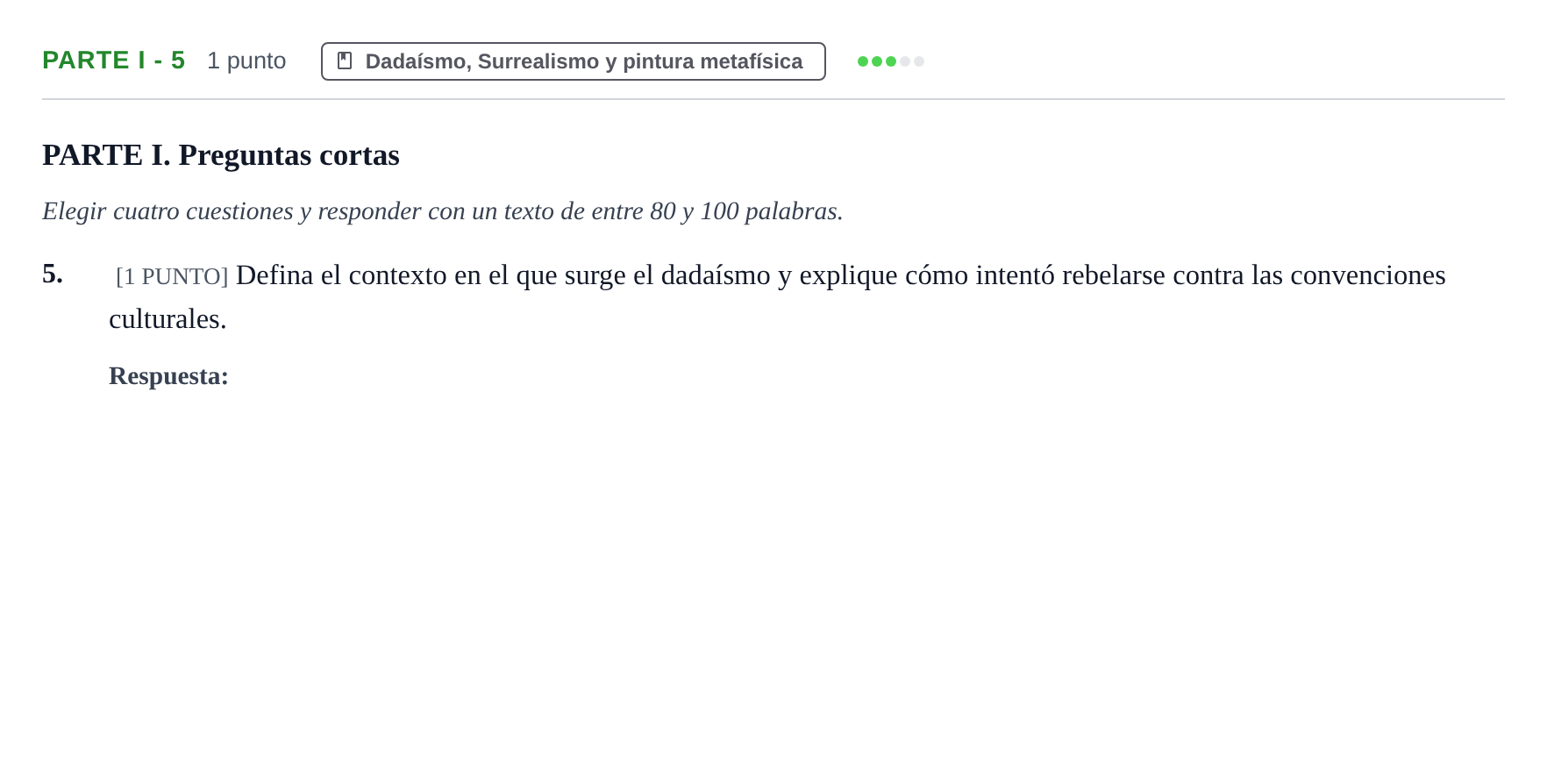 Enunciado: Ejercicio Parte I - 5 · Fundamentos Artísticos PAU Cantabria Ordinaria 2024