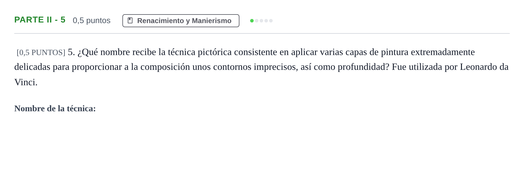 Enunciado: Ejercicio Parte II - 5 · Fundamentos Artísticos PAU Cantabria Ordinaria 2024