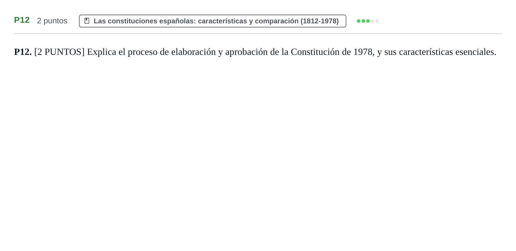 Enunciado: Ejercicio P12 · Historia de España PAU Cantabria Extraordinaria 2024