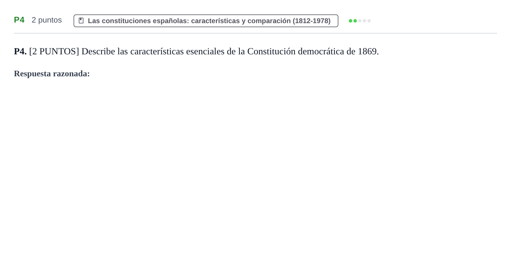 Enunciado: Ejercicio P4 · Historia de España PAU Cantabria Ordinaria 2024