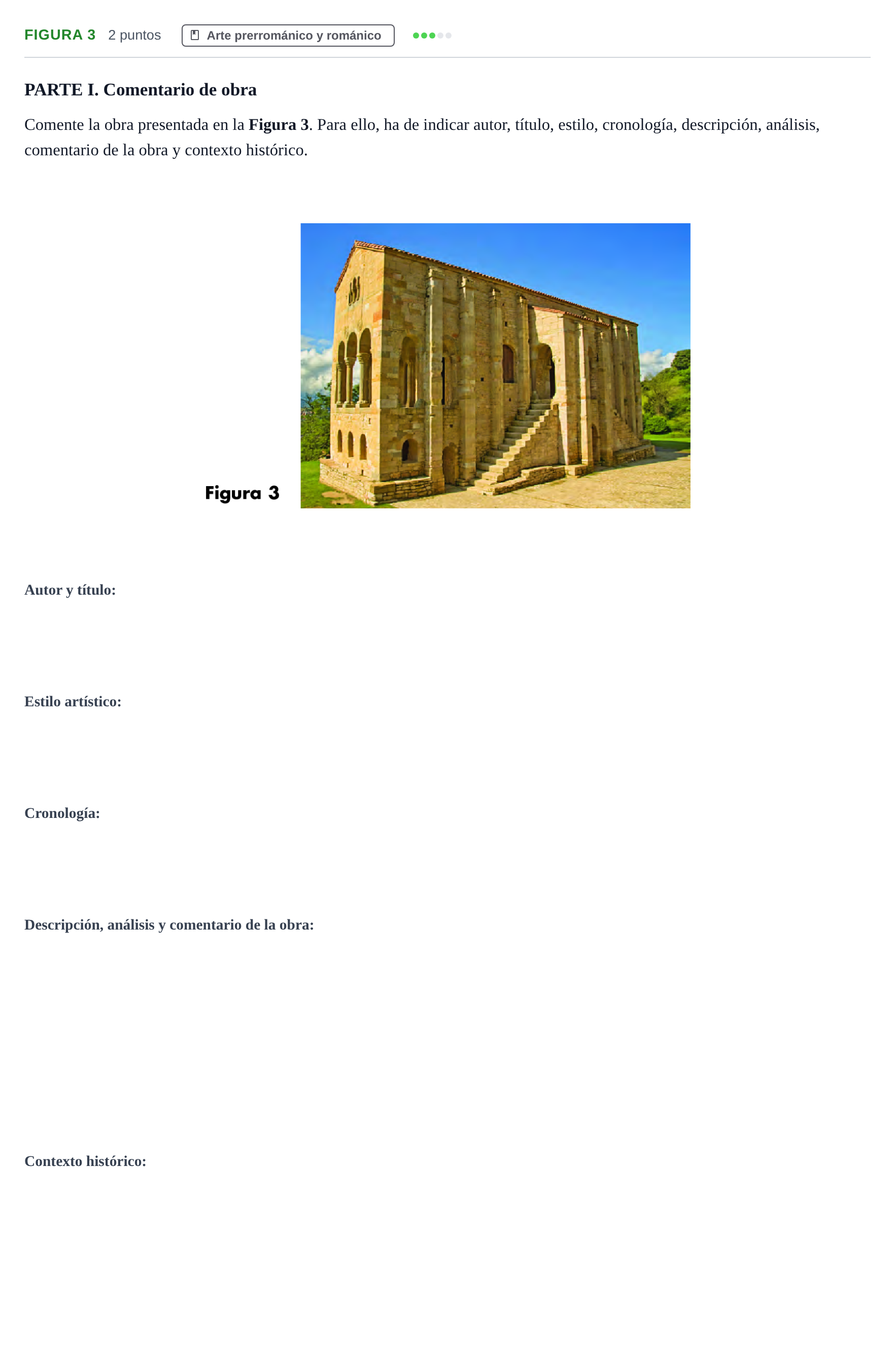 Enunciado: Ejercicio Figura 3 · Historia del Arte PAU Cantabria Ordinaria 2024