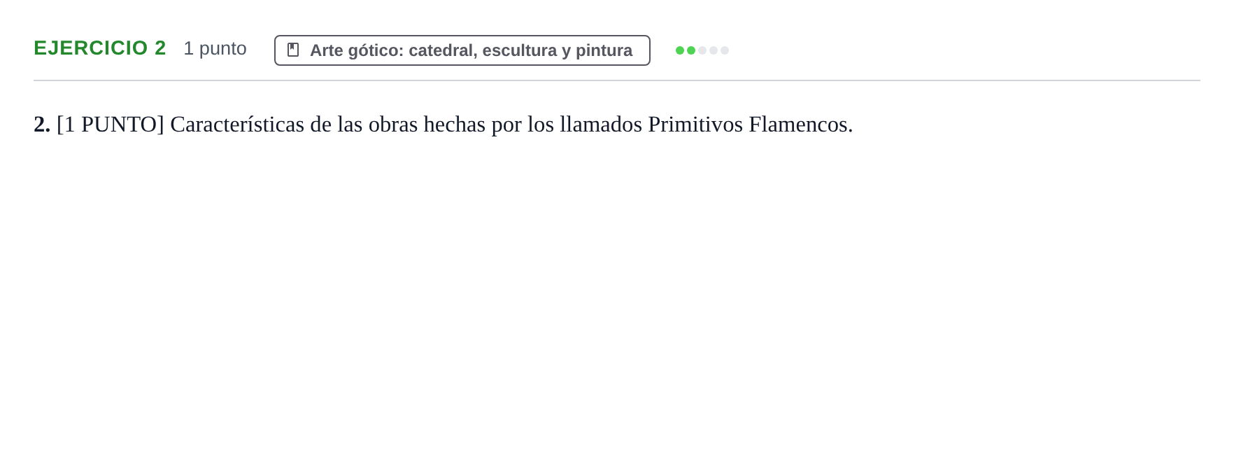 Enunciado: Problema 2 · Historia del Arte PAU Cantabria Ordinaria 2024