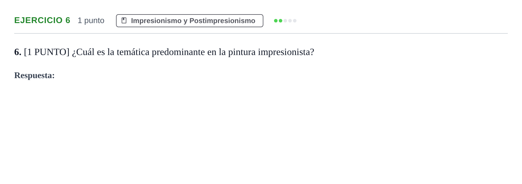 Enunciado: Problema 6 · Historia del Arte PAU Cantabria Ordinaria 2024
