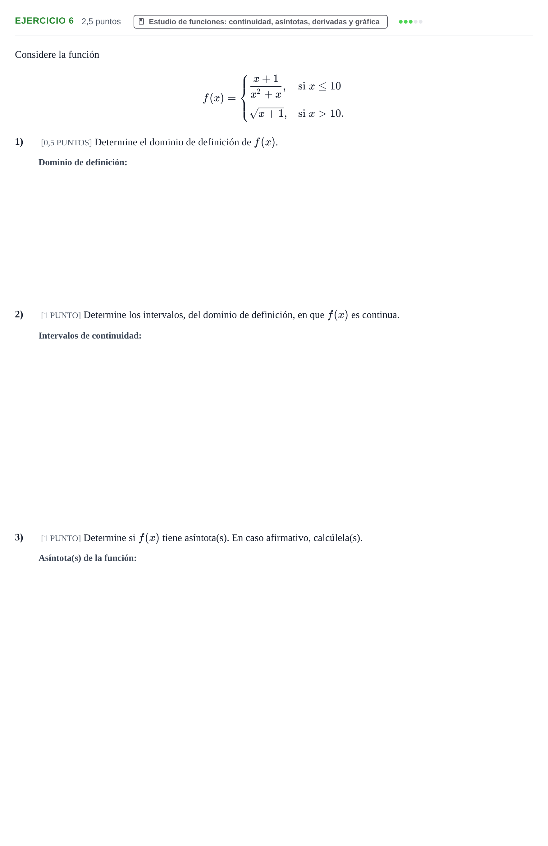 Enunciado: Ejercicio 6 · Matemáticas II PAU Cantabria Ordinaria 2024