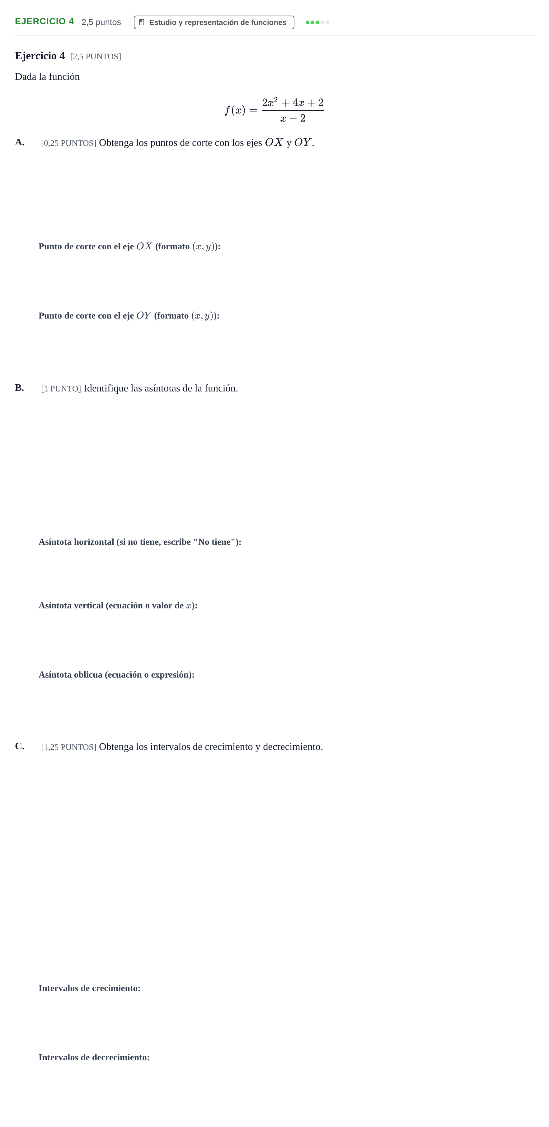 Enunciado: Ejercicio 4 · Matemáticas aplicadas a las Ciencias Sociales II PAU Cantabria Ordinaria 2024