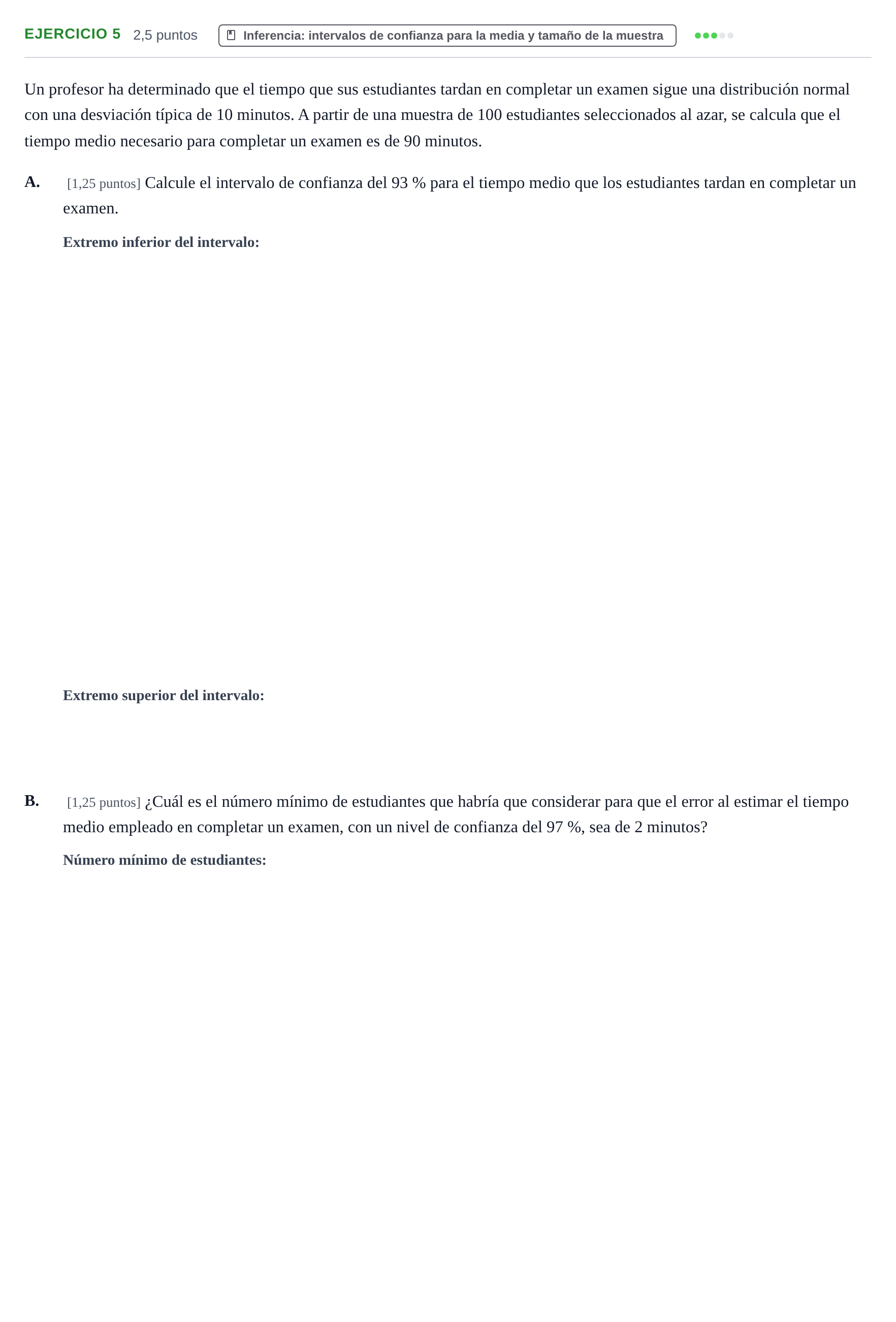 Enunciado: Ejercicio 5 · Matemáticas aplicadas a las Ciencias Sociales II PAU Cantabria Ordinaria 2024