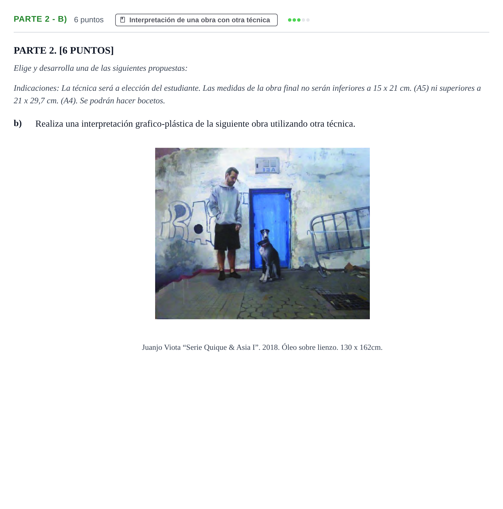 Enunciado: Ejercicio Parte 2 - b) · Técnicas de Expresión Gráfico-Plástica PAU Cantabria Extraordinaria 2024