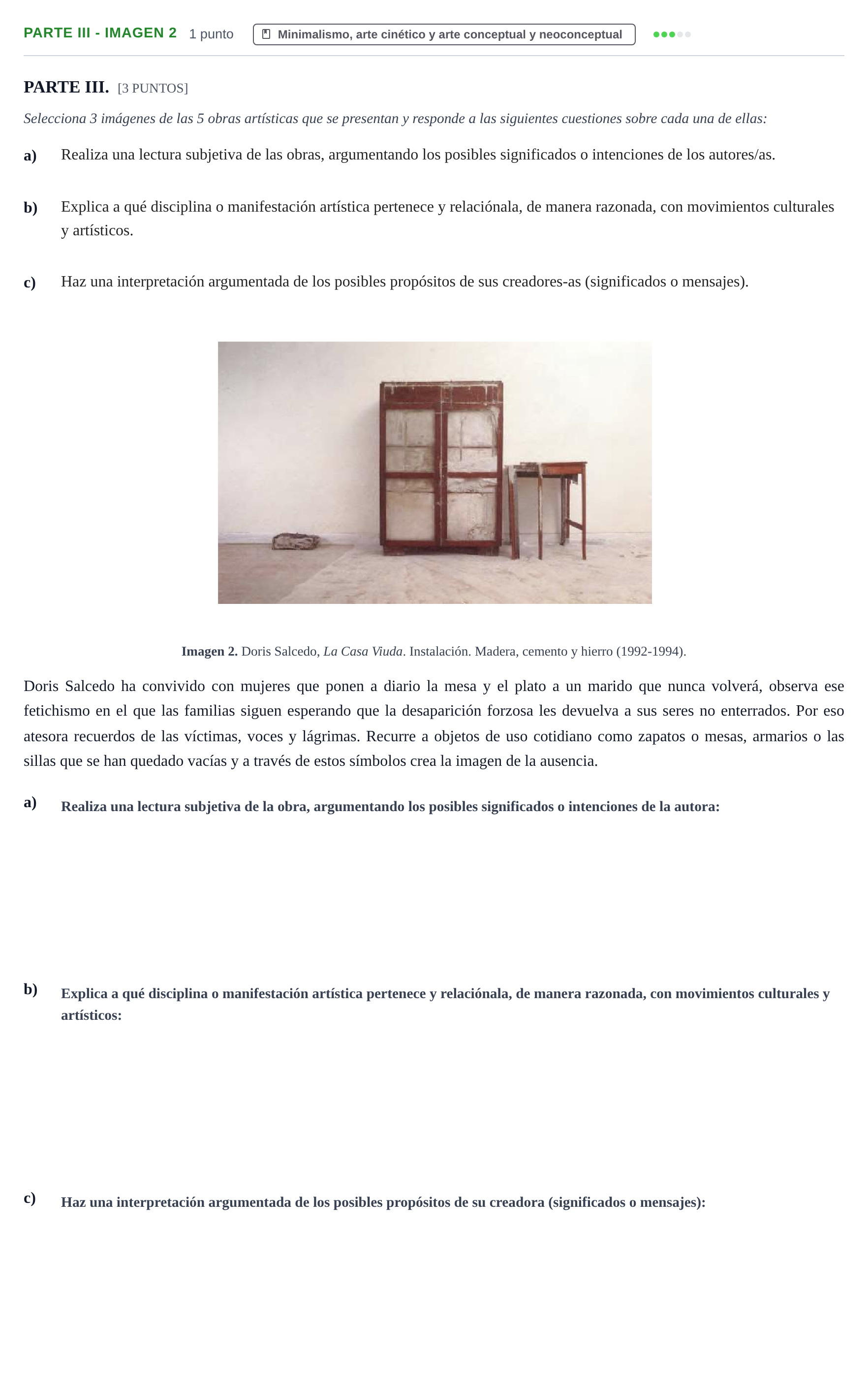 Enunciado: Ejercicio Parte III - Imagen 2 · Movimientos Culturales y Artísticos PAU Cantabria Extraordinaria 2024