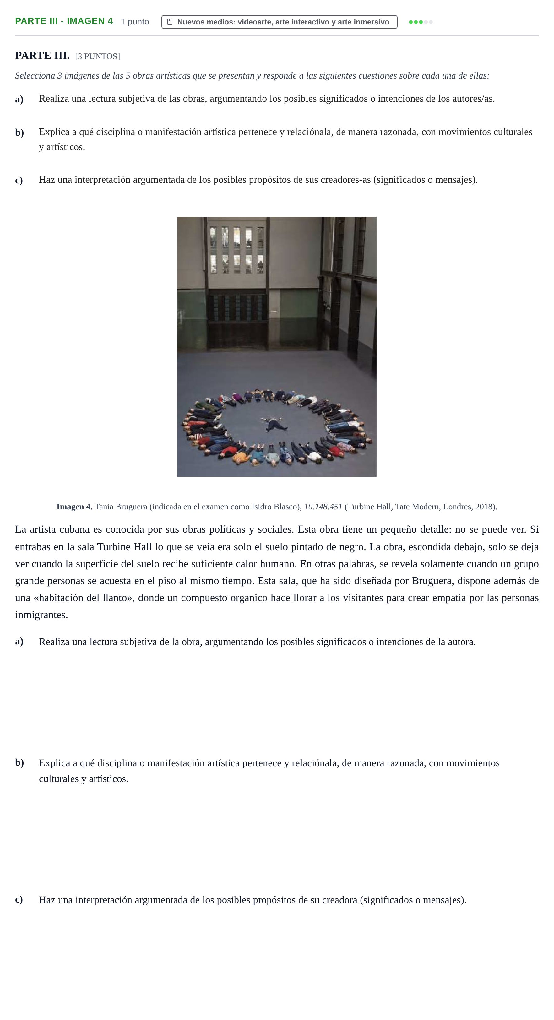 Enunciado: Ejercicio Parte III - Imagen 4 · Movimientos Culturales y Artísticos PAU Cantabria Extraordinaria 2024
