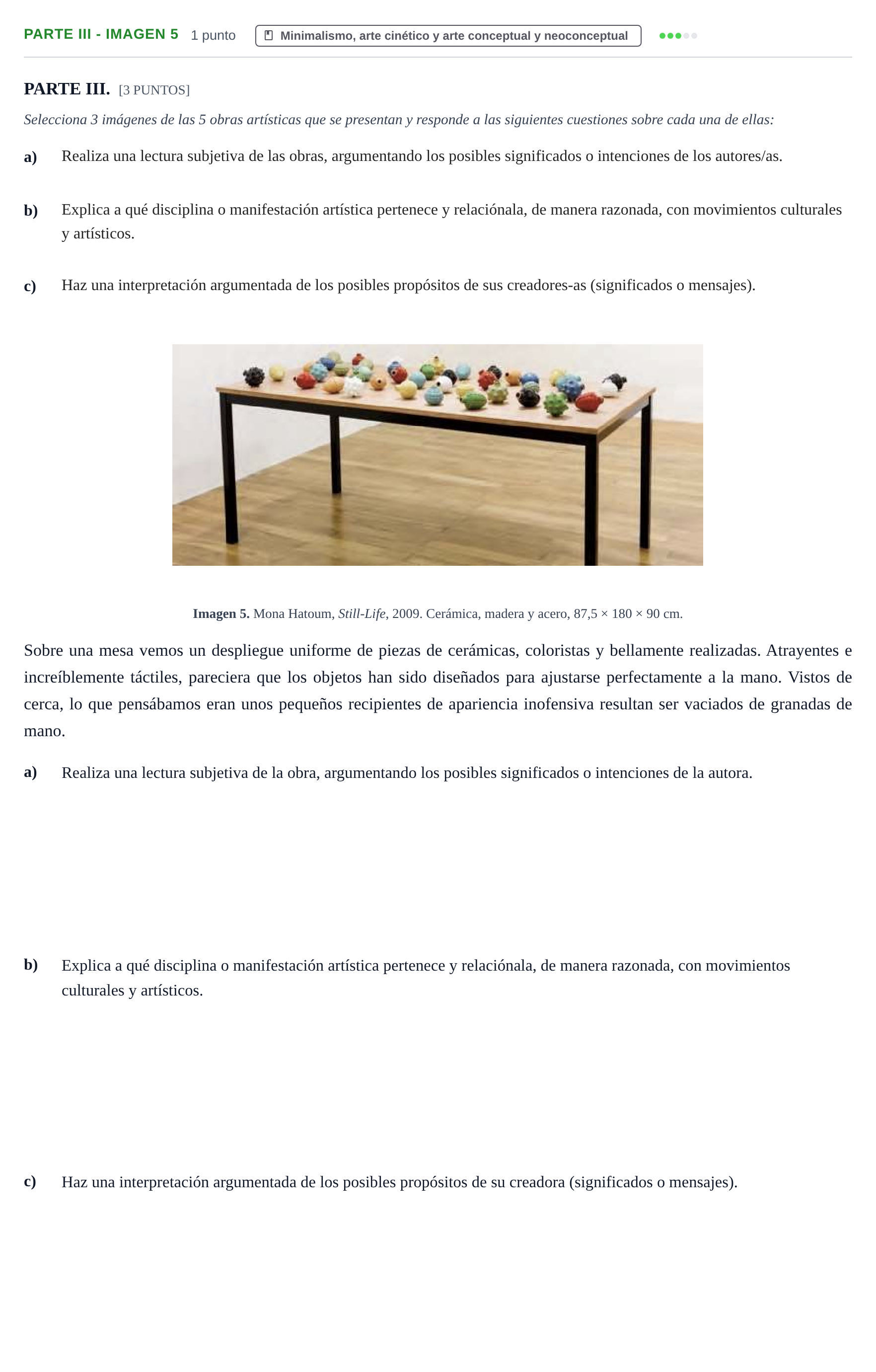 Enunciado: Ejercicio Parte III - Imagen 5 · Movimientos Culturales y Artísticos PAU Cantabria Extraordinaria 2024