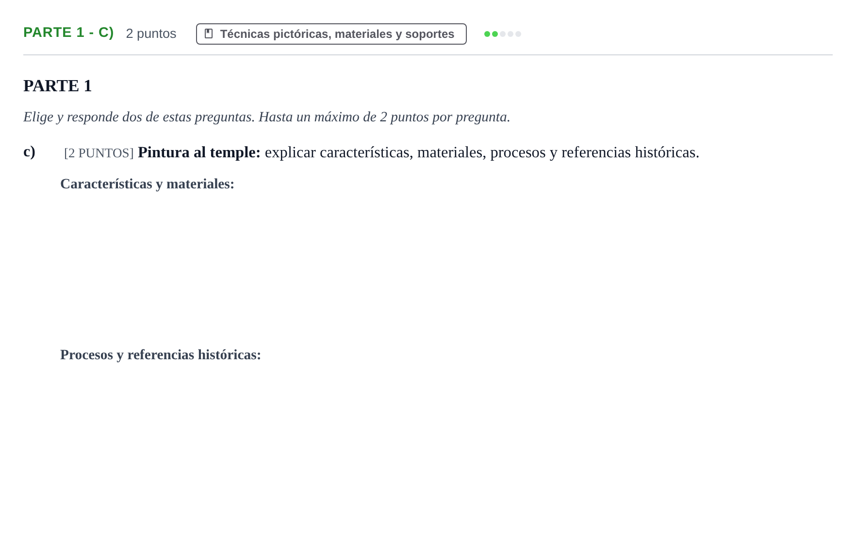 Enunciado: Ejercicio Parte 1 - c) · Técnicas de Expresión Gráfico-Plástica PAU Cantabria Ordinaria 2024