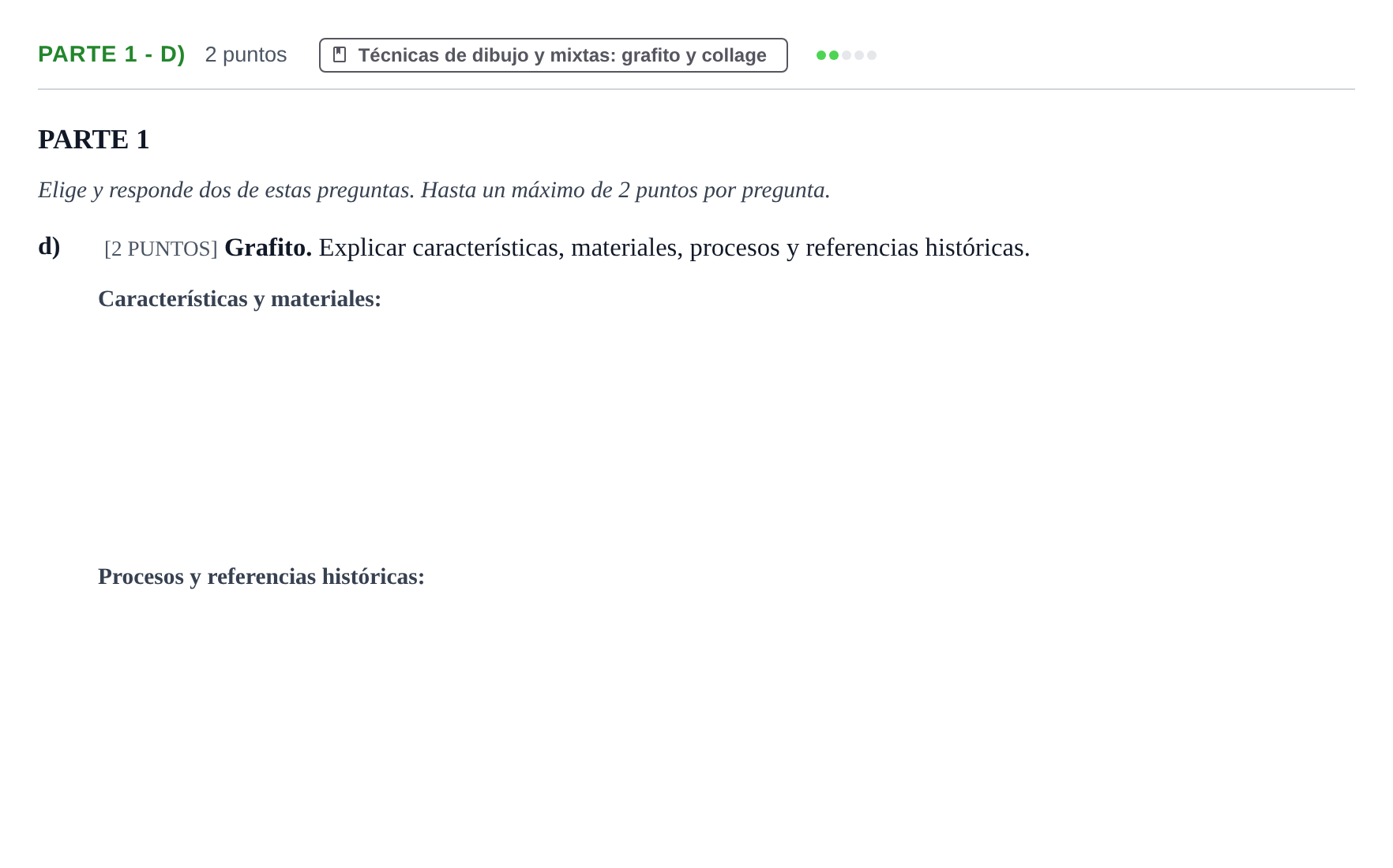 Enunciado: Ejercicio Parte 1 - d) · Técnicas de Expresión Gráfico-Plástica PAU Cantabria Ordinaria 2024