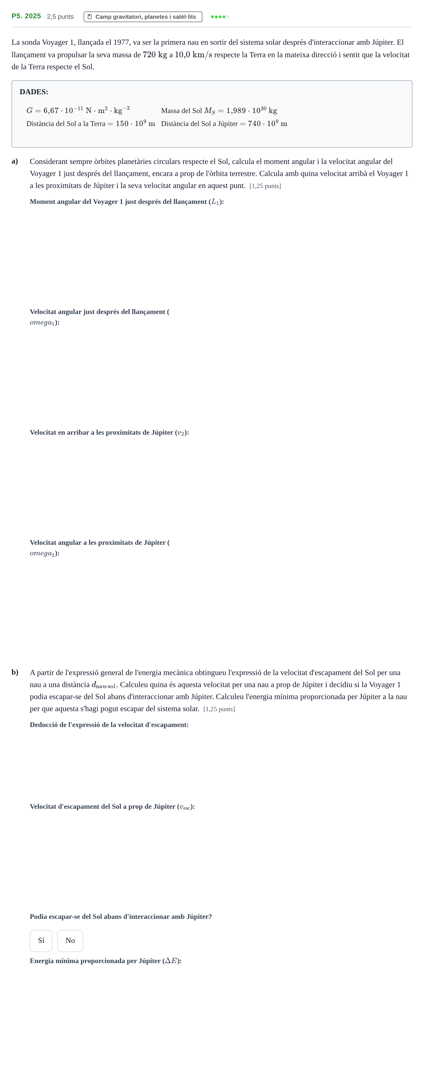 Enunciado: P5. 2025