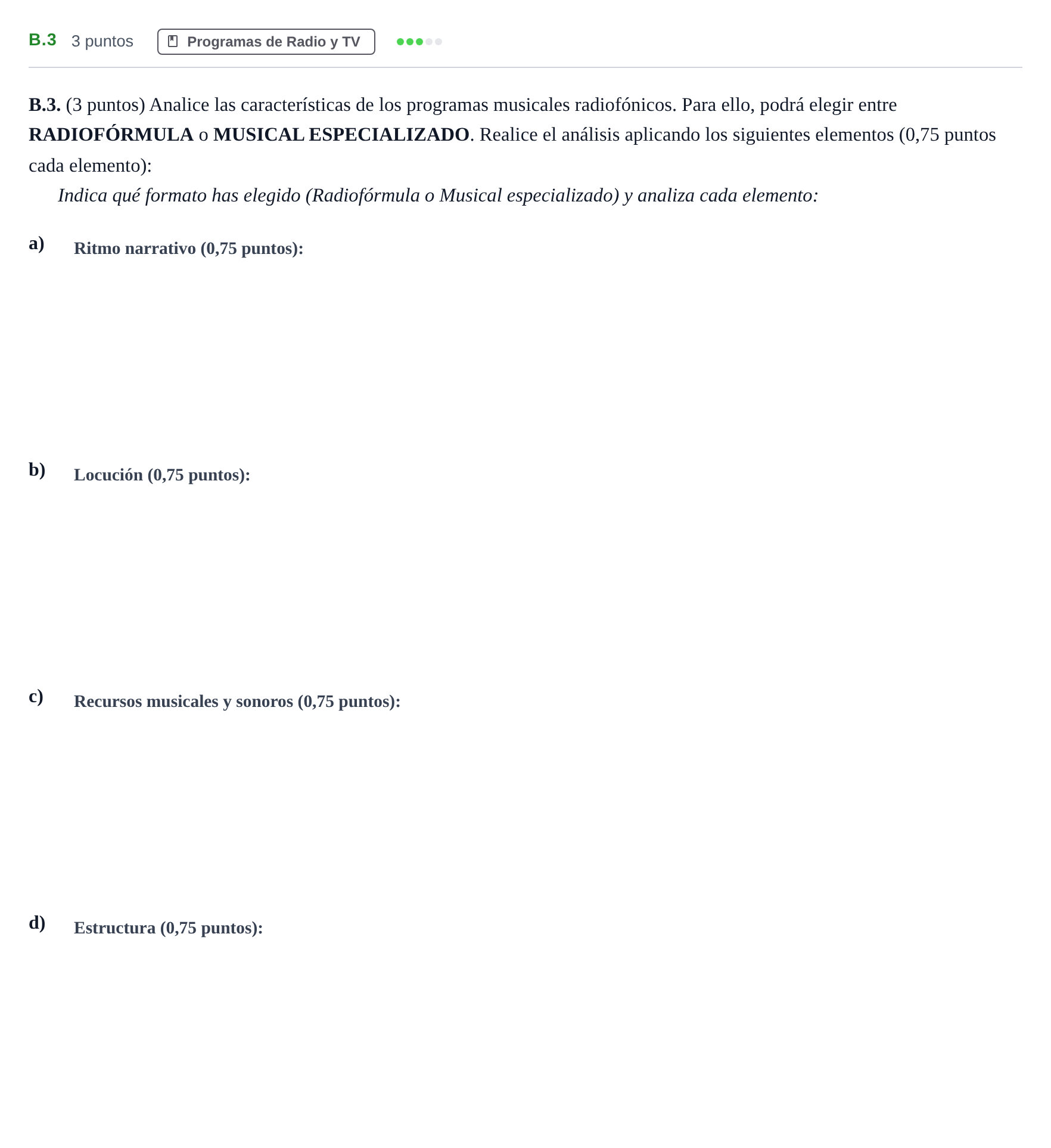 Enunciado: Ejercicio B.3 · Cultura Audiovisual II PAU Madrid Ordinaria 2020