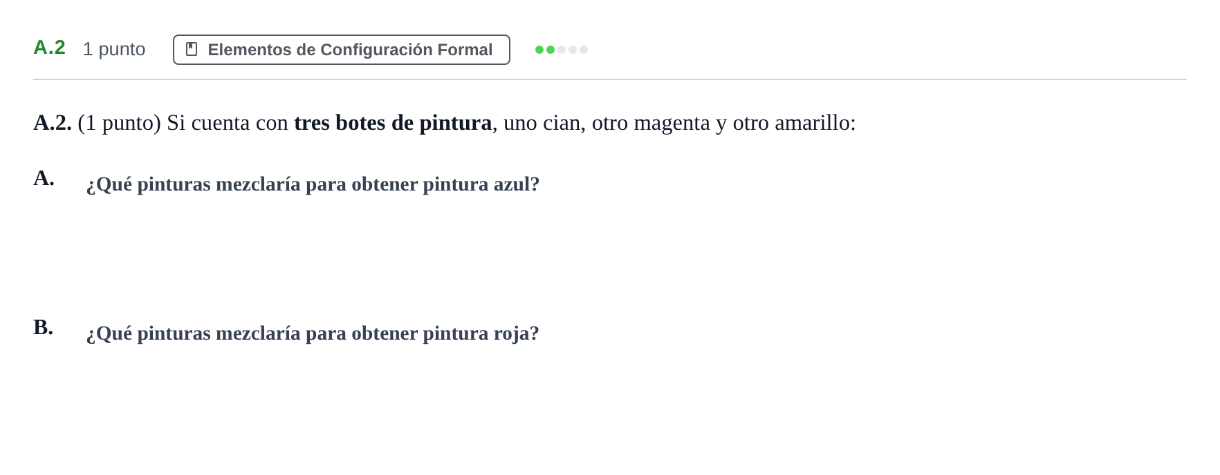Enunciado: Ejercicio A.2 · Diseño PAU Madrid Modelo 2020