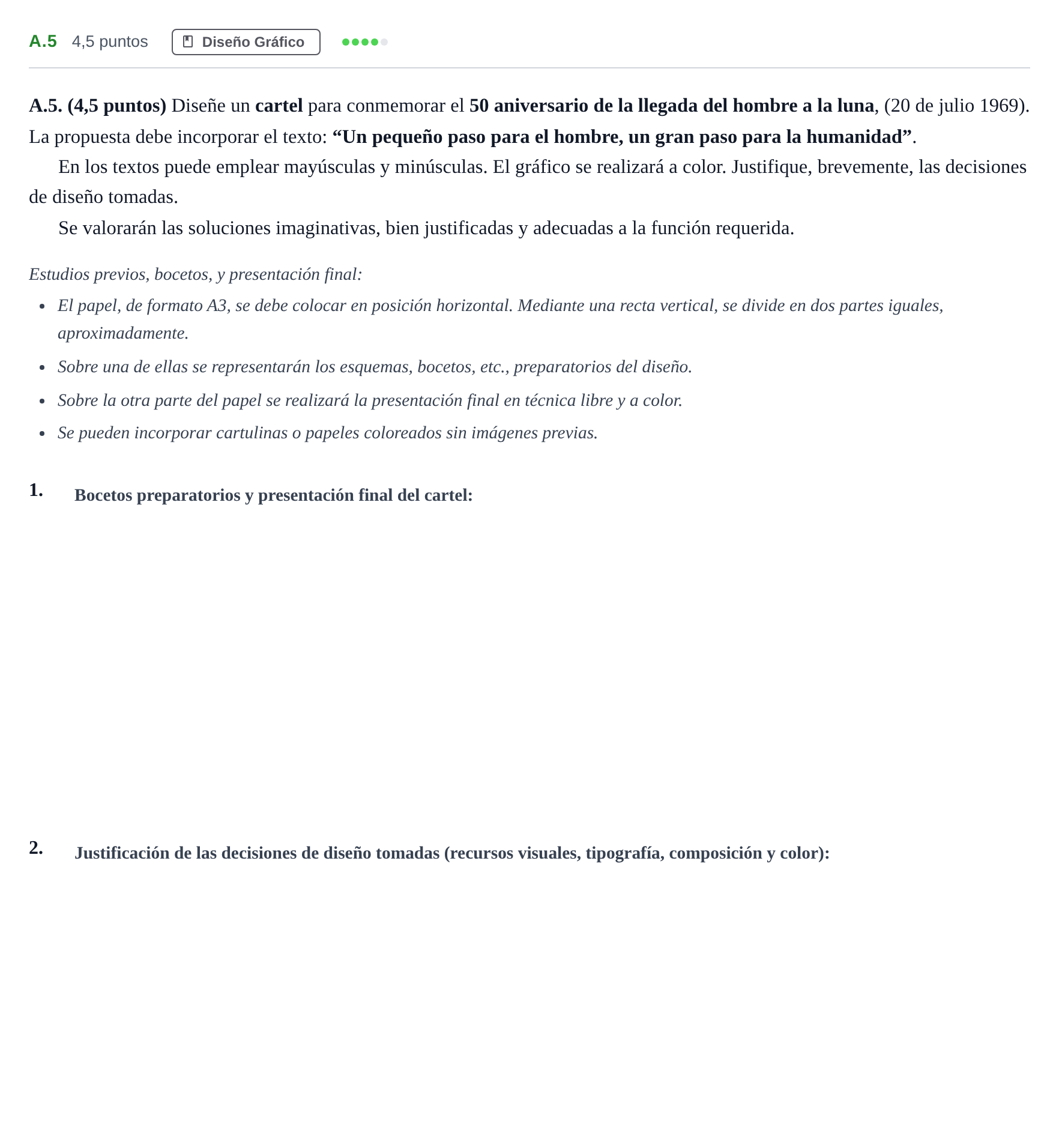 Enunciado: Ejercicio A.5 · Diseño PAU Madrid Modelo 2020
