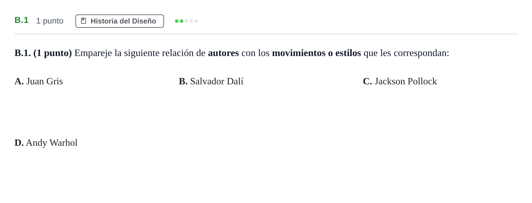Enunciado: Ejercicio B.1 · Diseño PAU Madrid Modelo 2020