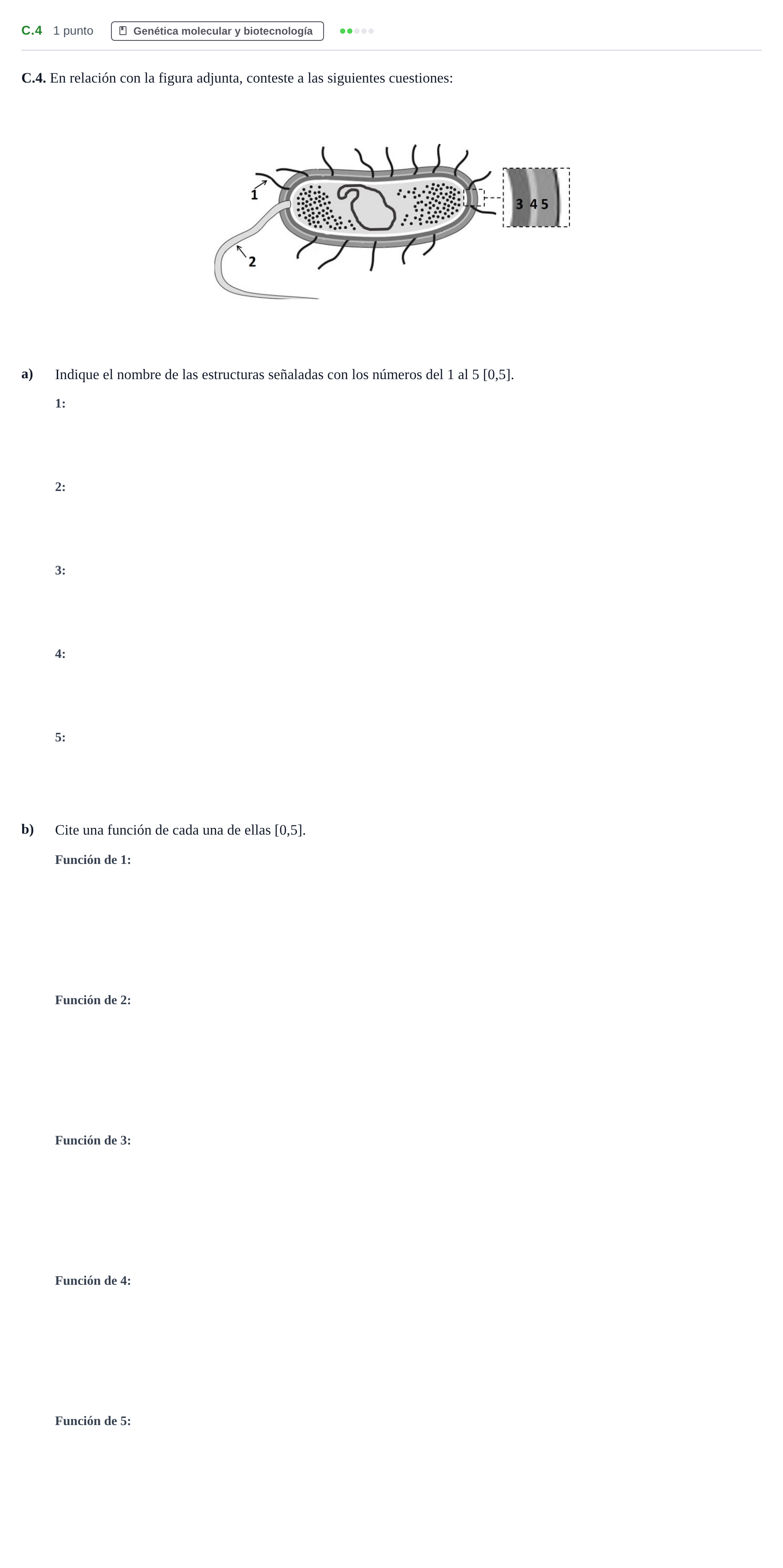 Enunciado: Ejercicio C.4 · Biología PAU Andalucía Examen 2 2020