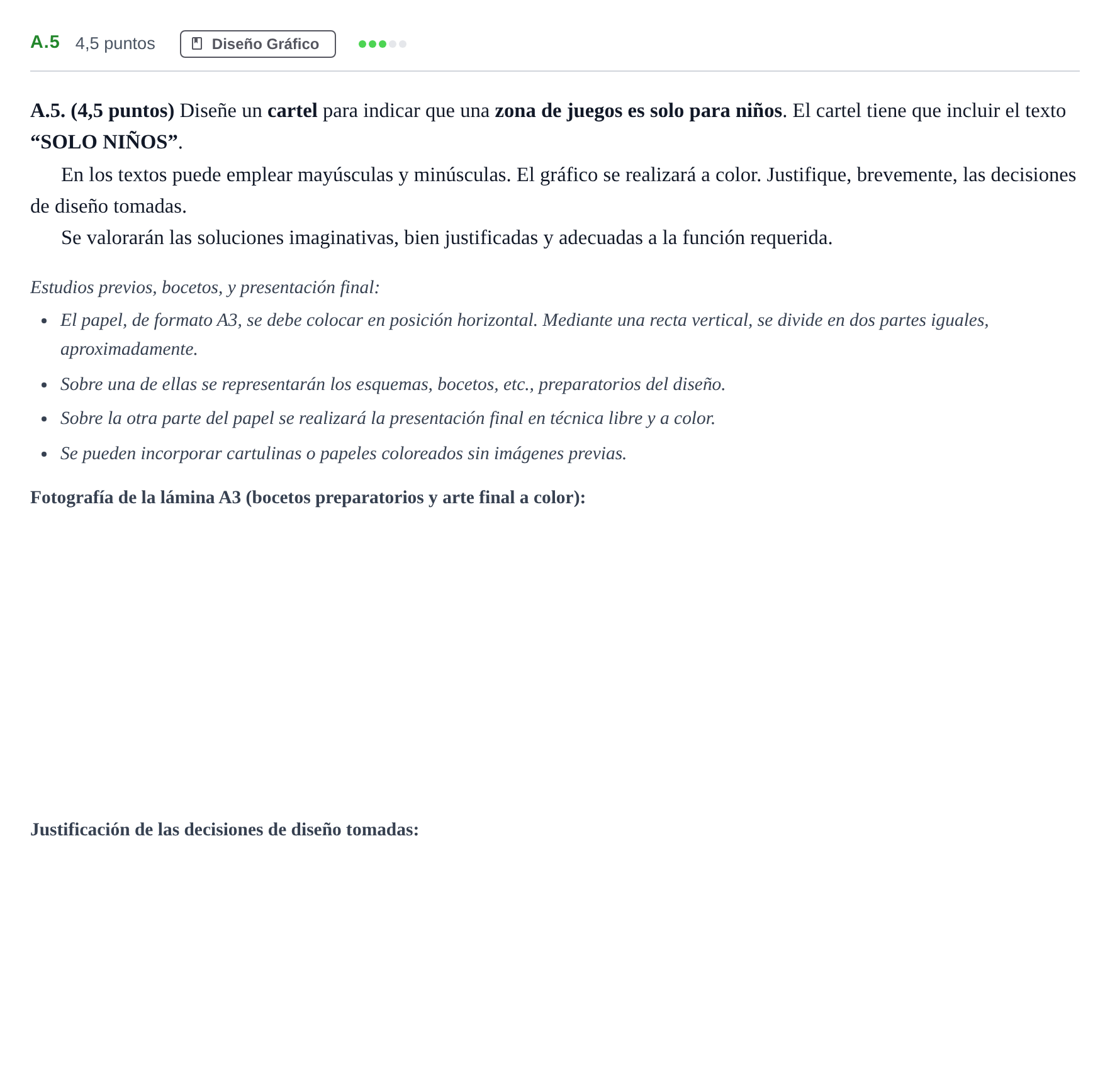 Enunciado: Ejercicio A.5 · Diseño PAU Madrid Extraordinaria 2020