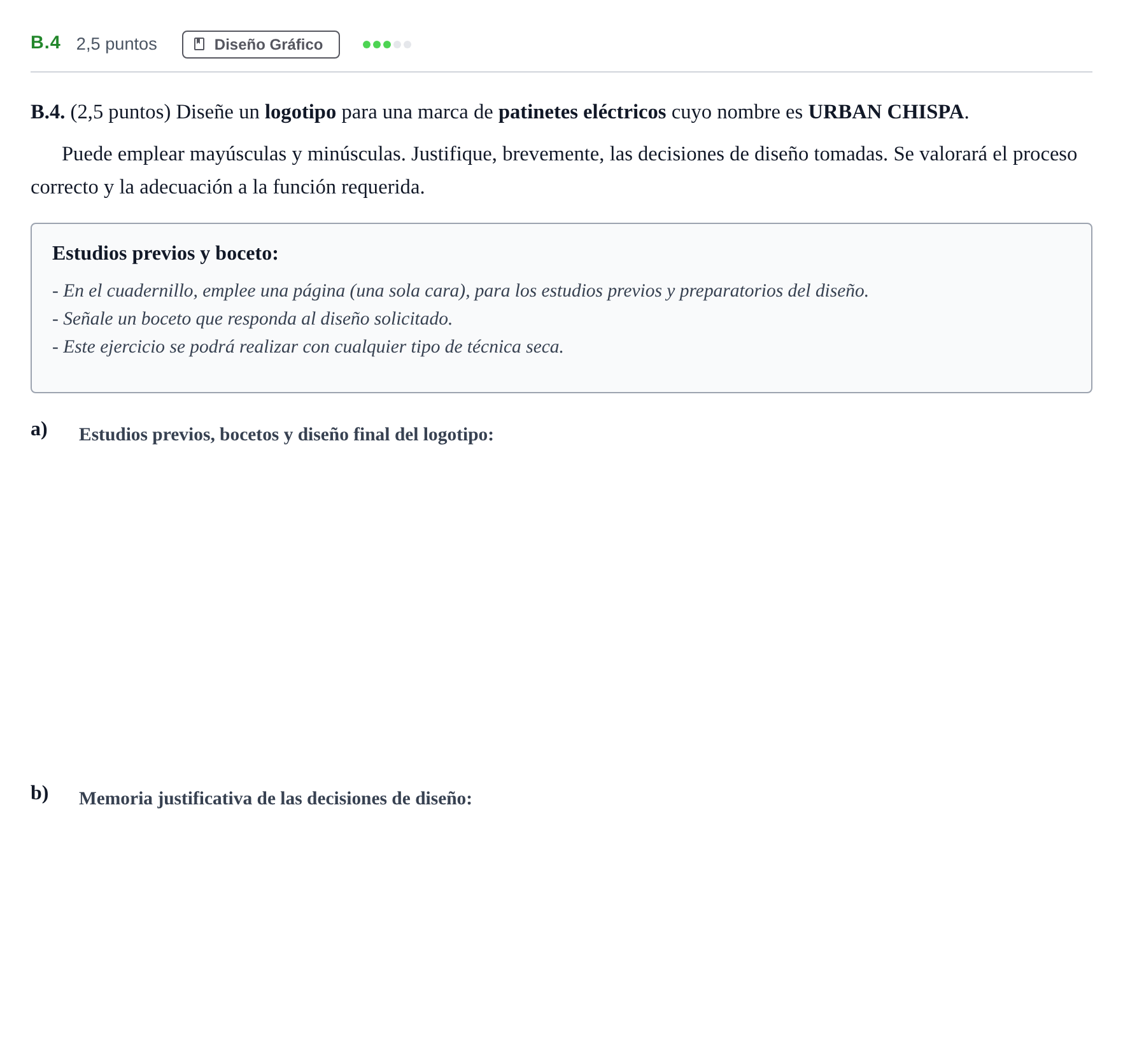 Enunciado: Ejercicio B.4 · Diseño PAU Madrid Ordinaria Coincidencias 2020