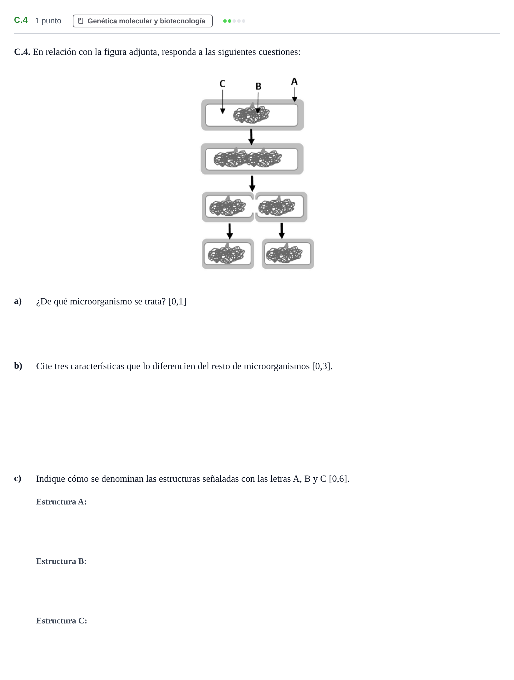Enunciado: Ejercicio C.4 · Biología PAU Andalucía Examen 3 2020