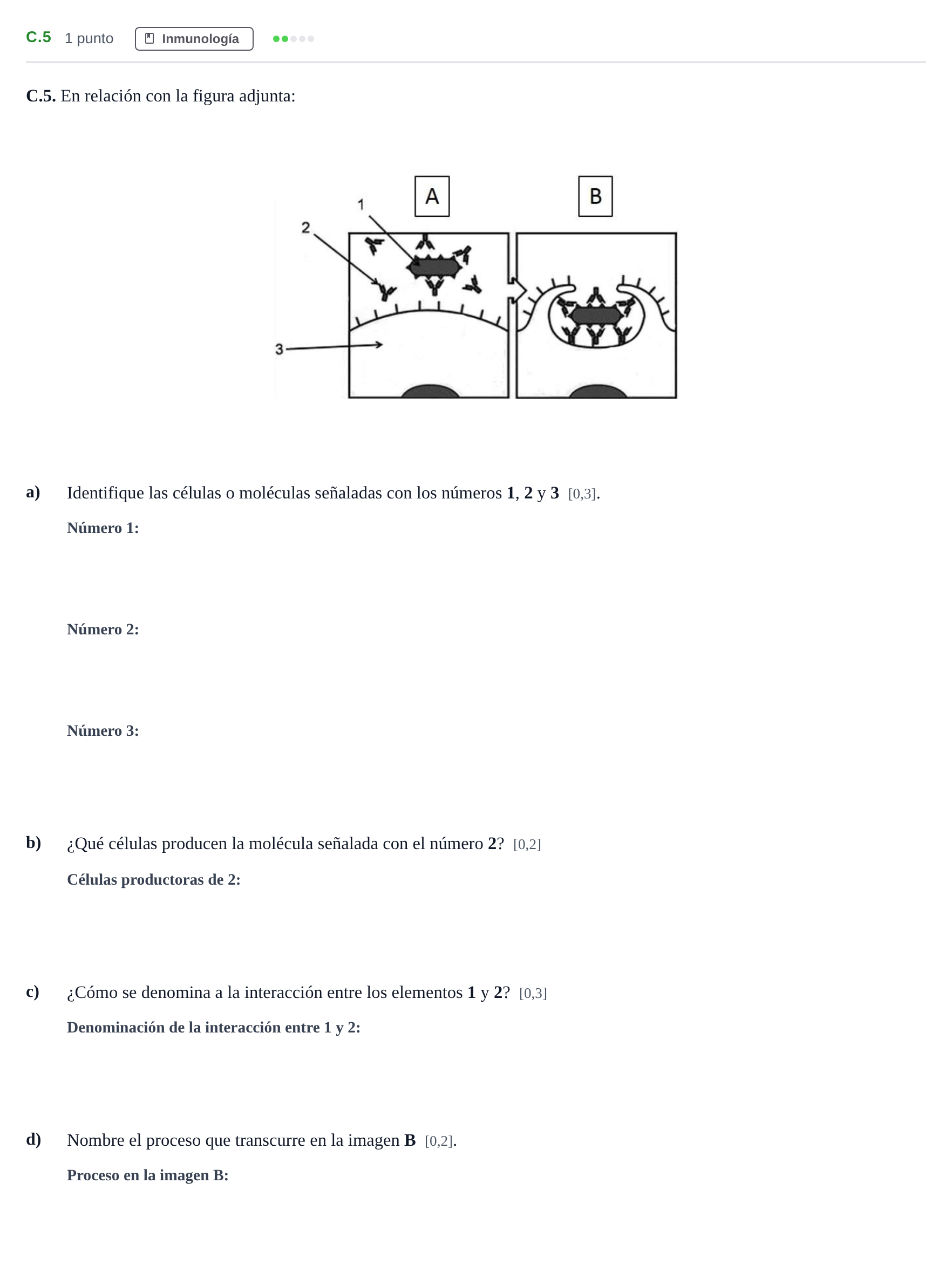 Enunciado: Ejercicio C.5 · Biología PAU Andalucía Examen 5 2020