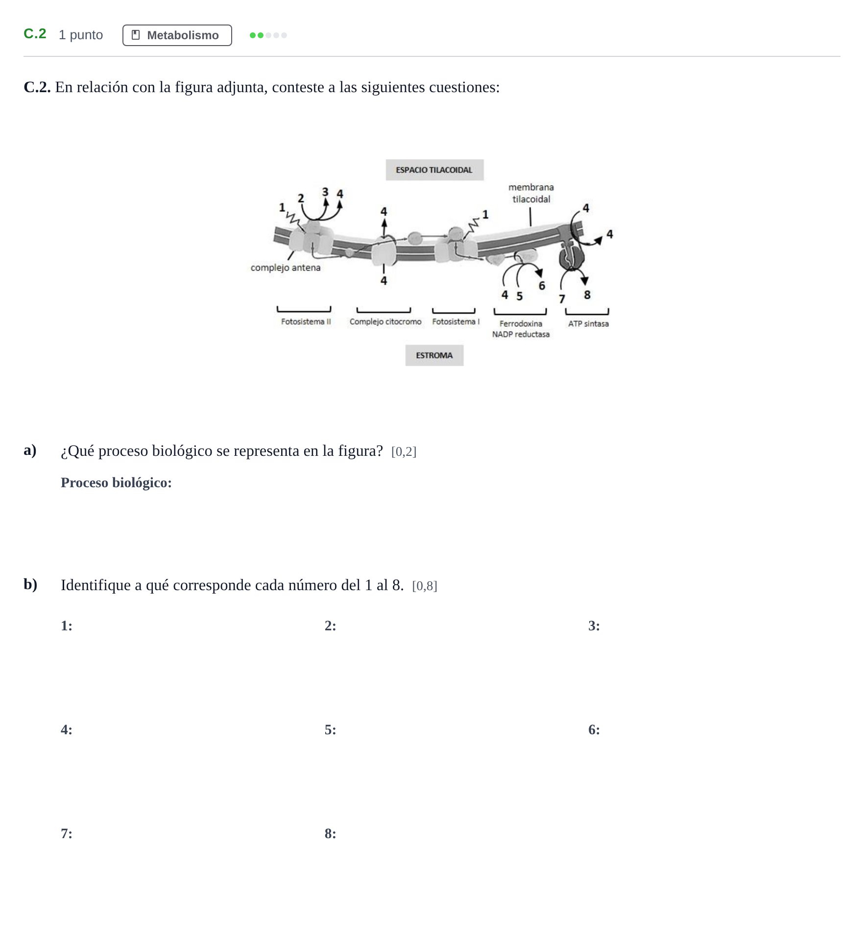Enunciado: Ejercicio C.2 · Biología PAU Andalucía Examen 6 2020