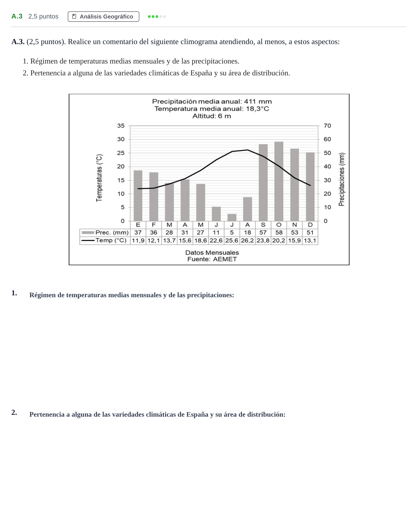 Enunciado: Ejercicio A.3 · Geografía PAU Madrid Ordinaria Coincidencias 2020