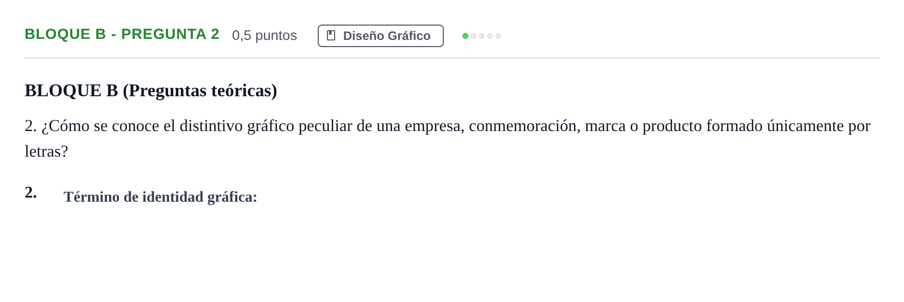Enunciado: Bloque B - Pregunta 2 · Diseño PAU Andalucía Examen 3 2020