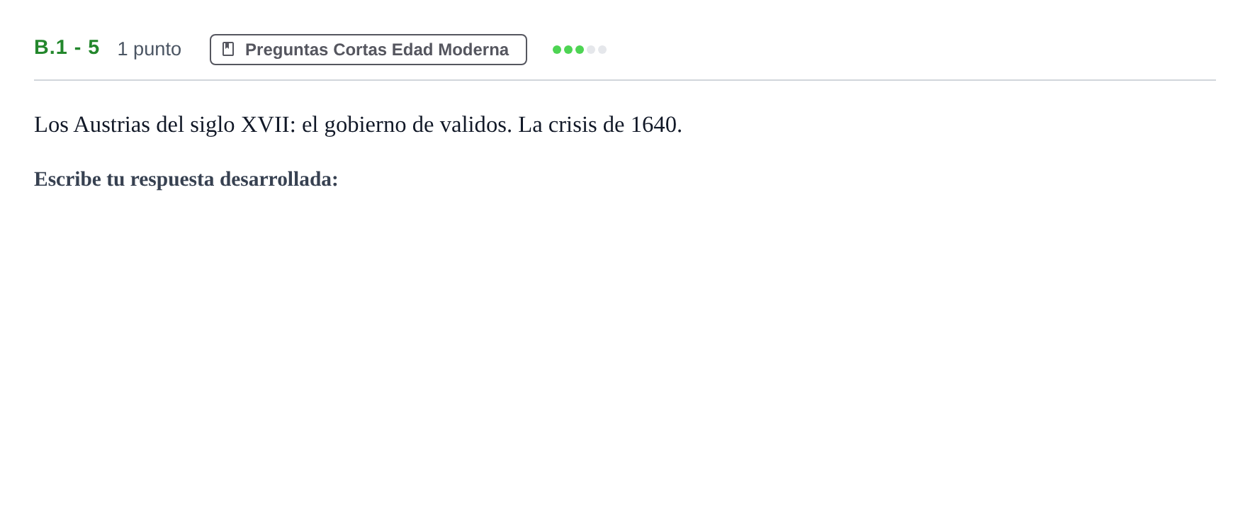 Enunciado: Ejercicio B.1 - 5 · Historia de España PAU Madrid Extraordinaria 2020