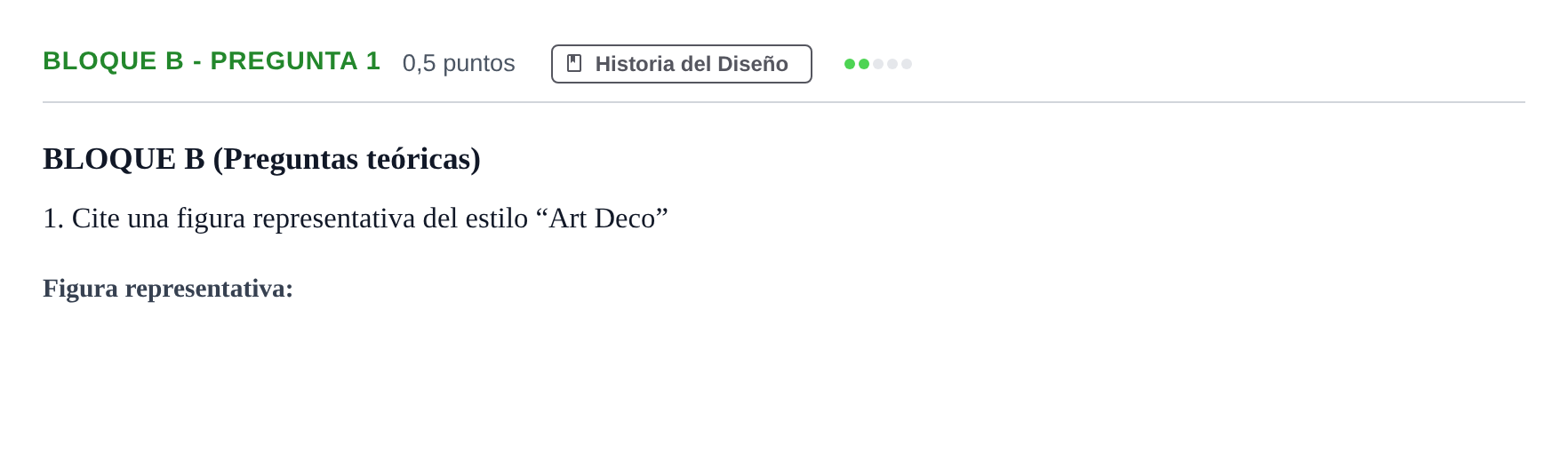 Enunciado: Bloque B - Pregunta 1 · Diseño PAU Andalucía Examen 4 2020