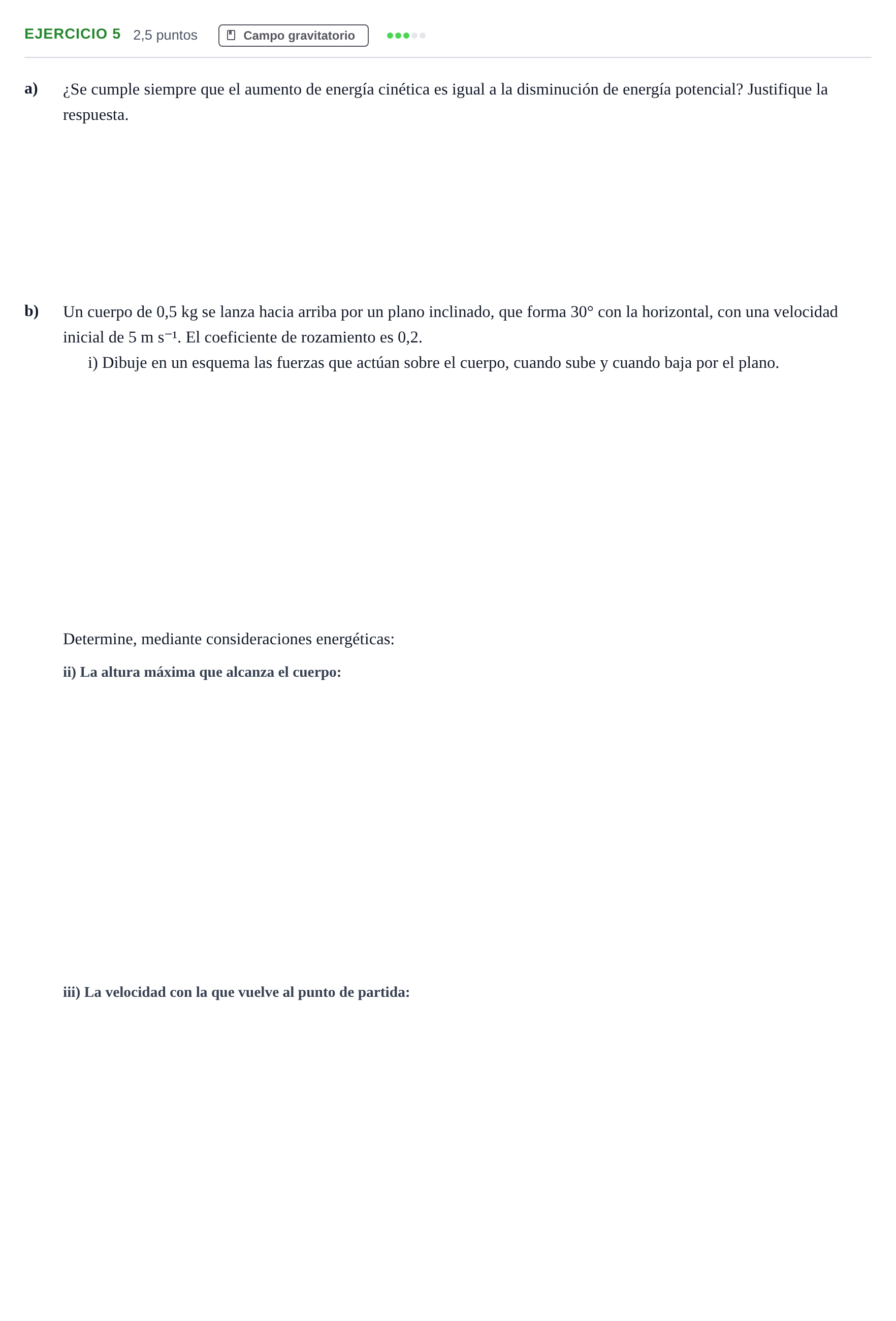 Enunciado: Problema 5 · Física PAU Andalucía Examen C 2020