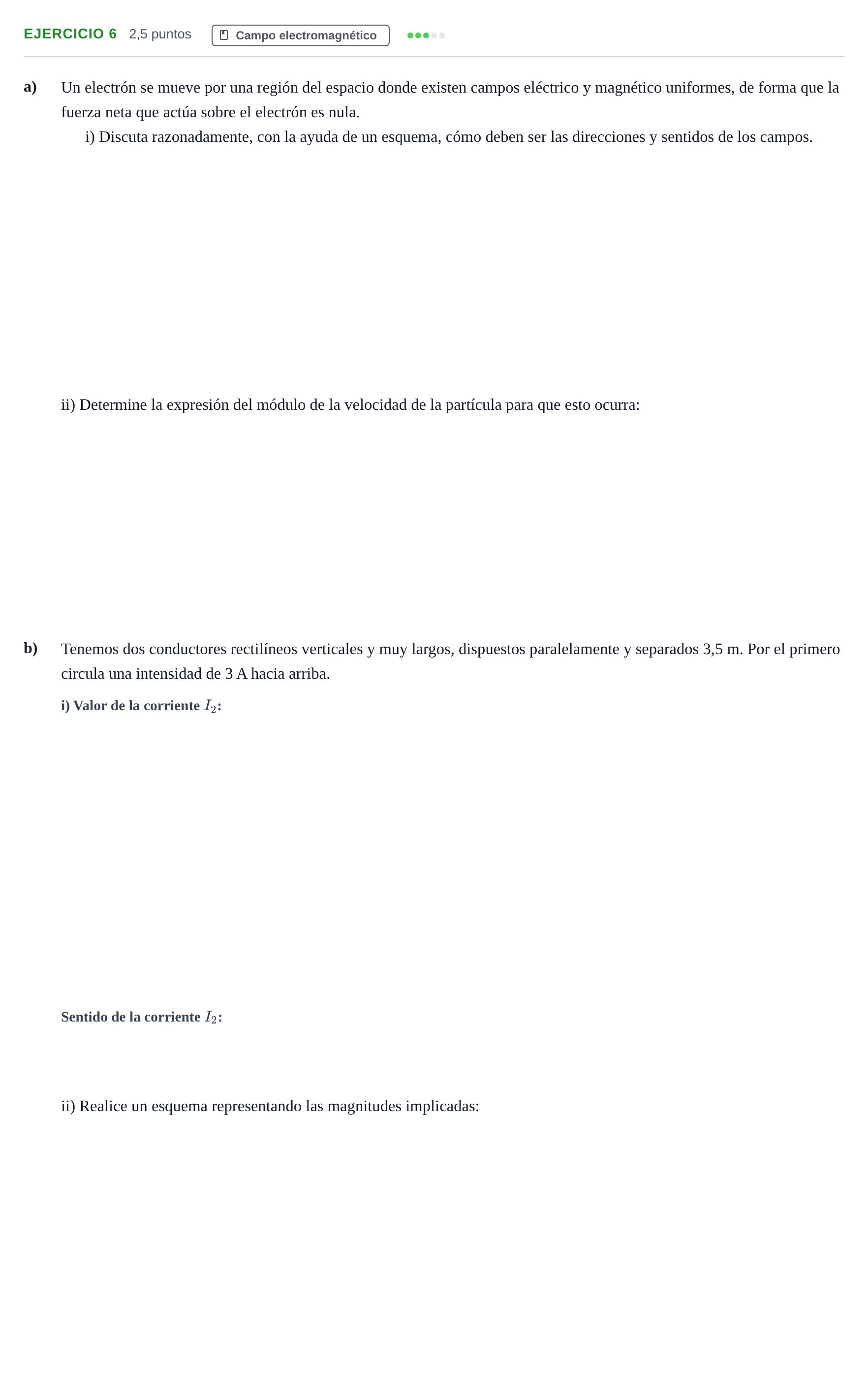 Enunciado: Problema 6 · Física PAU Andalucía Examen C 2020